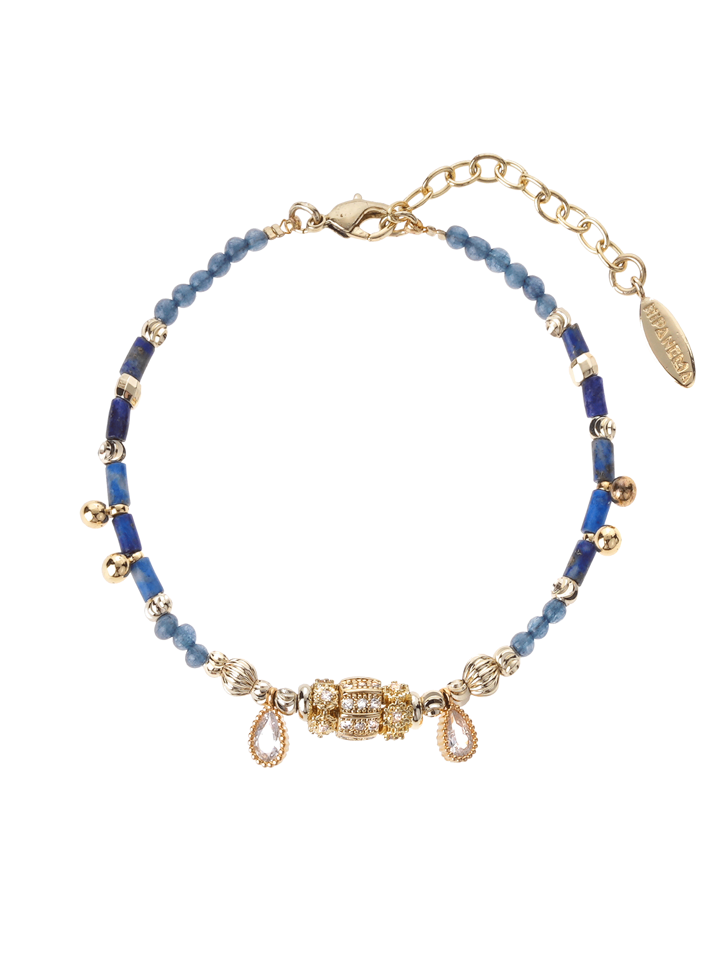 Baracelet perles avec pampilles réglable cesaria HIPANEMA Bleu