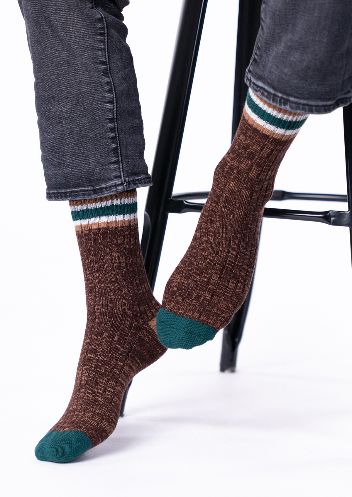 Chaussettes en coton épais club BILLYBELT Marron