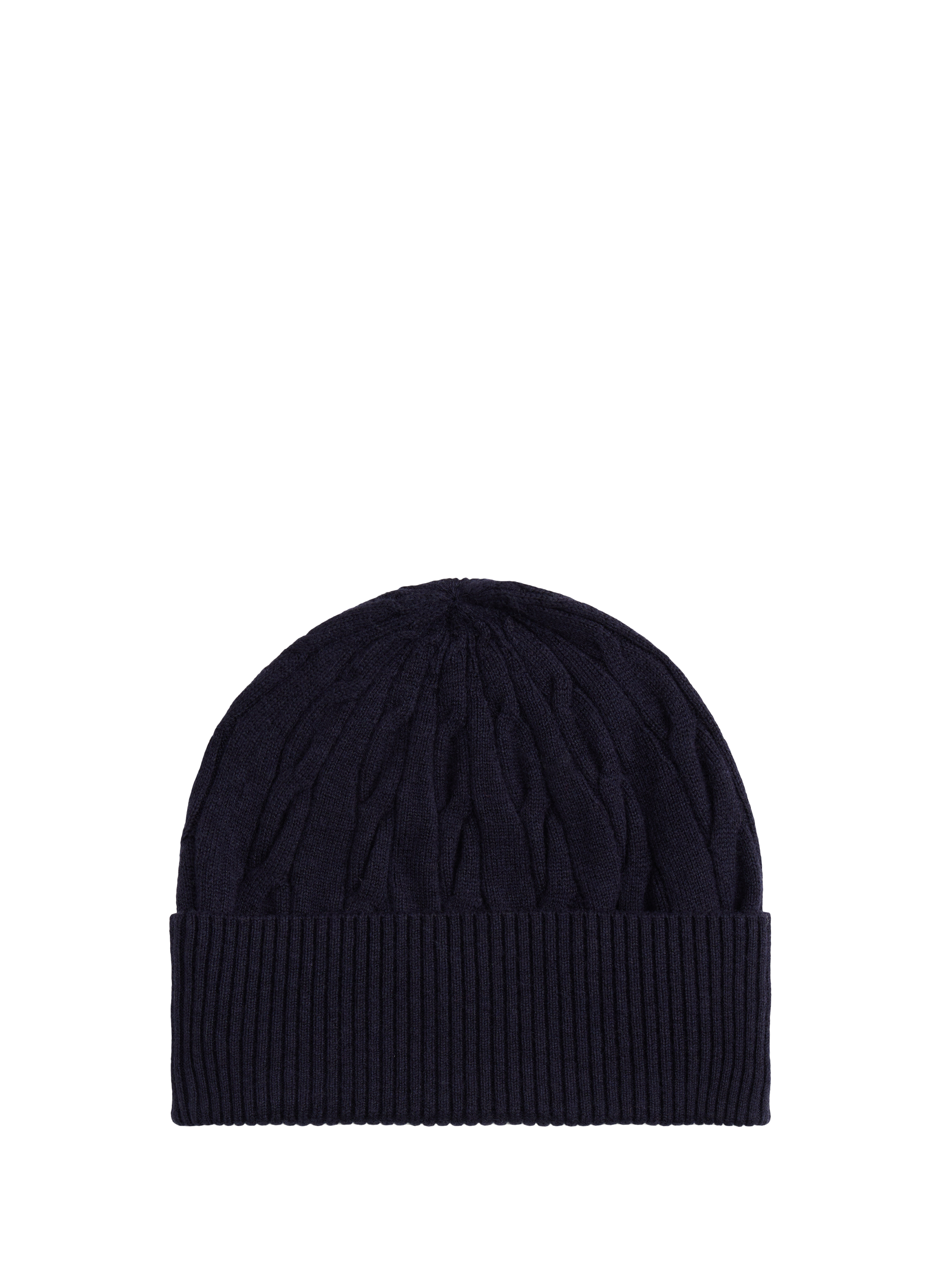 Wool and cotton beanie TOMMY HILFIGER Blue