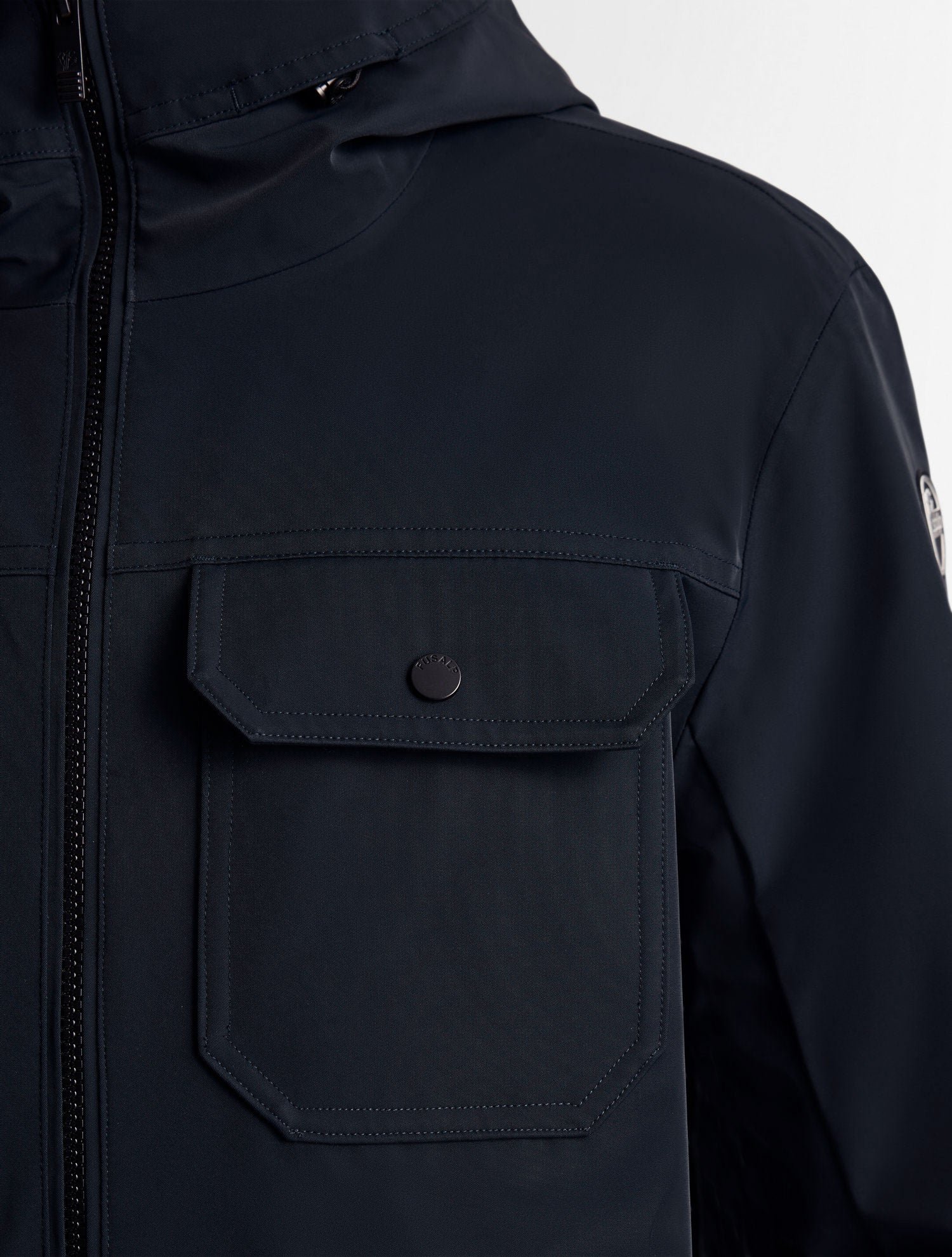 Manteau orno col capuche Bleu