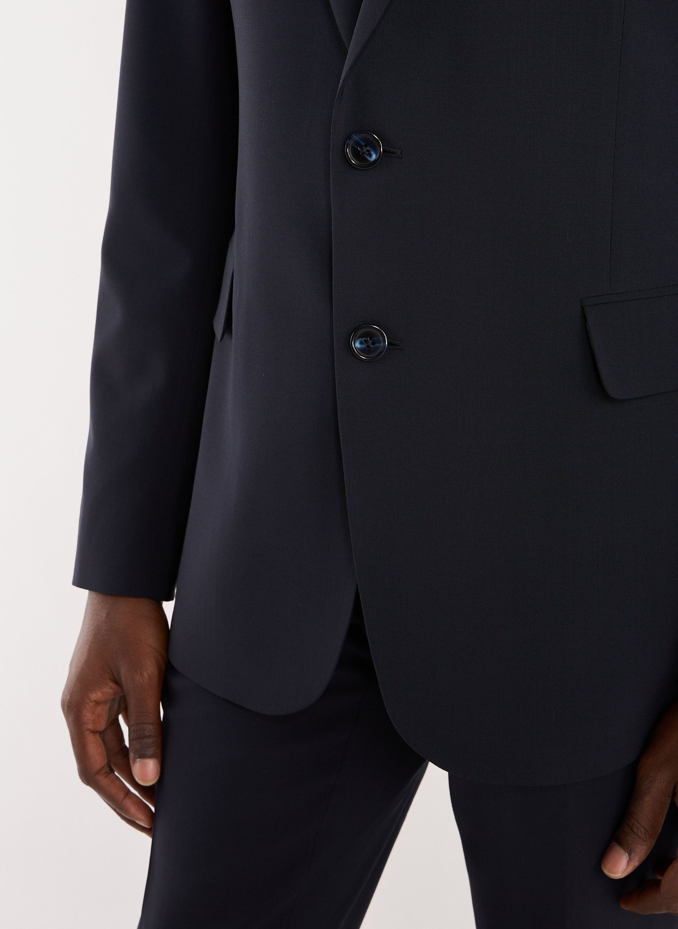 Solid wool blend blazer AU PRINTEMPS PARIS Blue