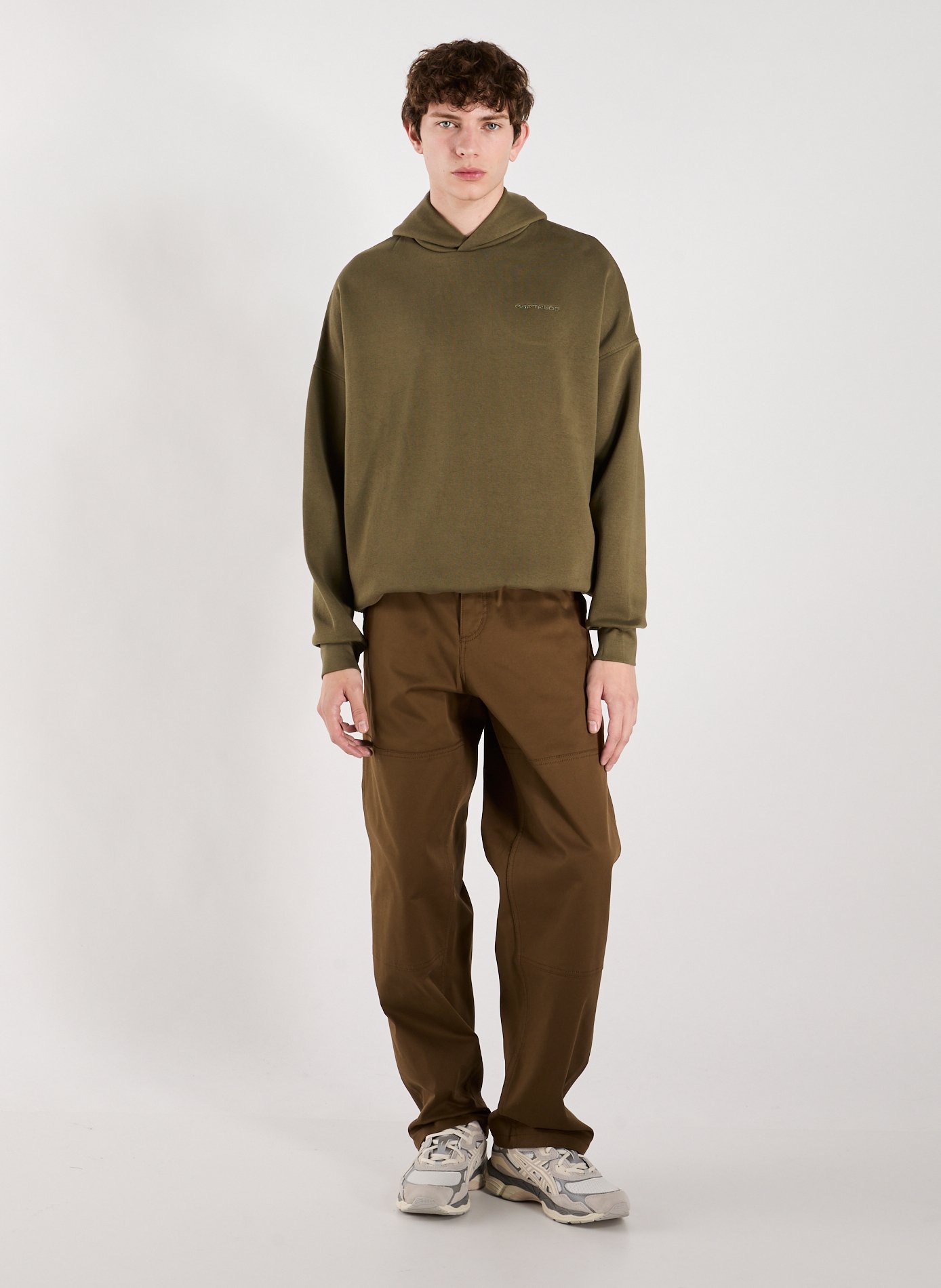 Cotton Blend Hoodie GERTRUDE ET GASTON Khaki