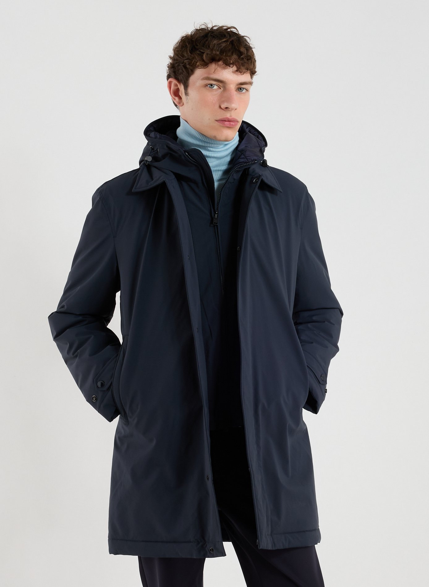 Parka mi-longue à doublure amovible  Bleu by WOOLRICH WOOLRICH Parka mi-longue à doublure amovible  Bleu