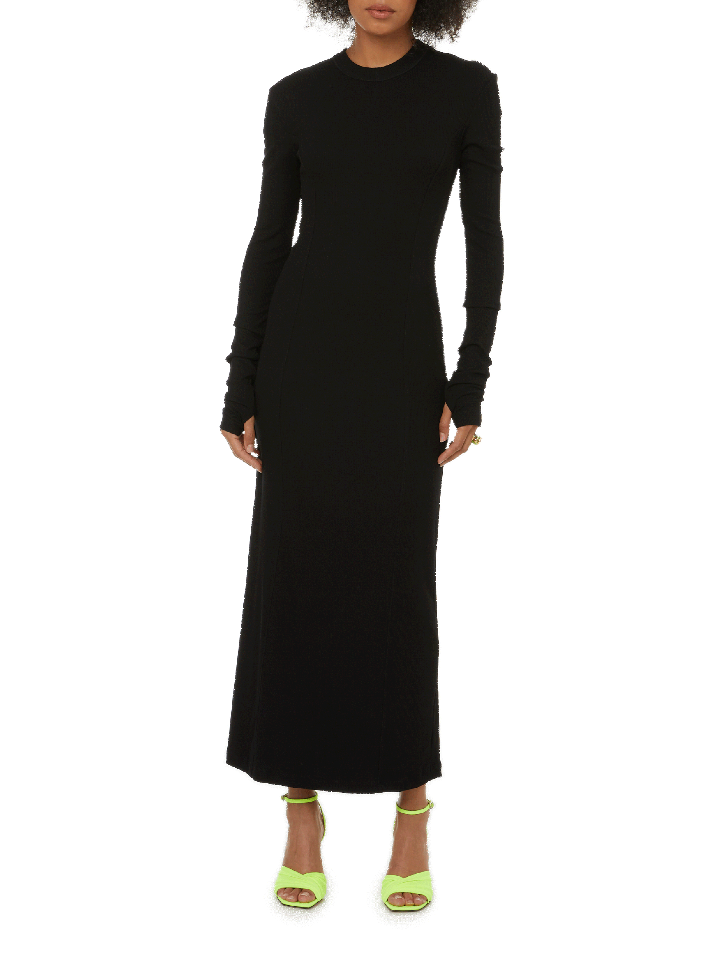 BITE STUDIOS Ribbed knit maxi dress Black