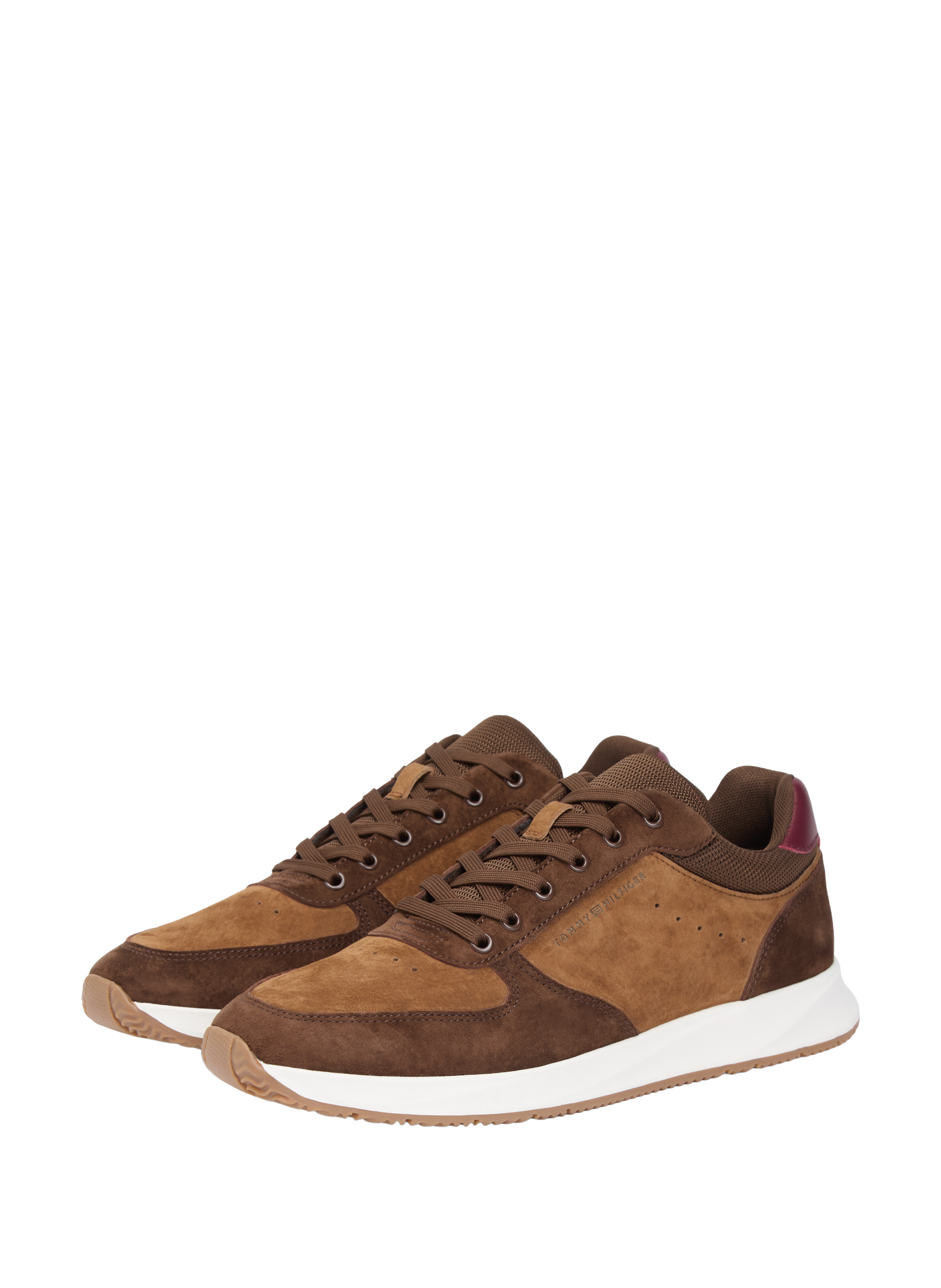 Basket en cuir suede TOMMY HILFIGER Marron