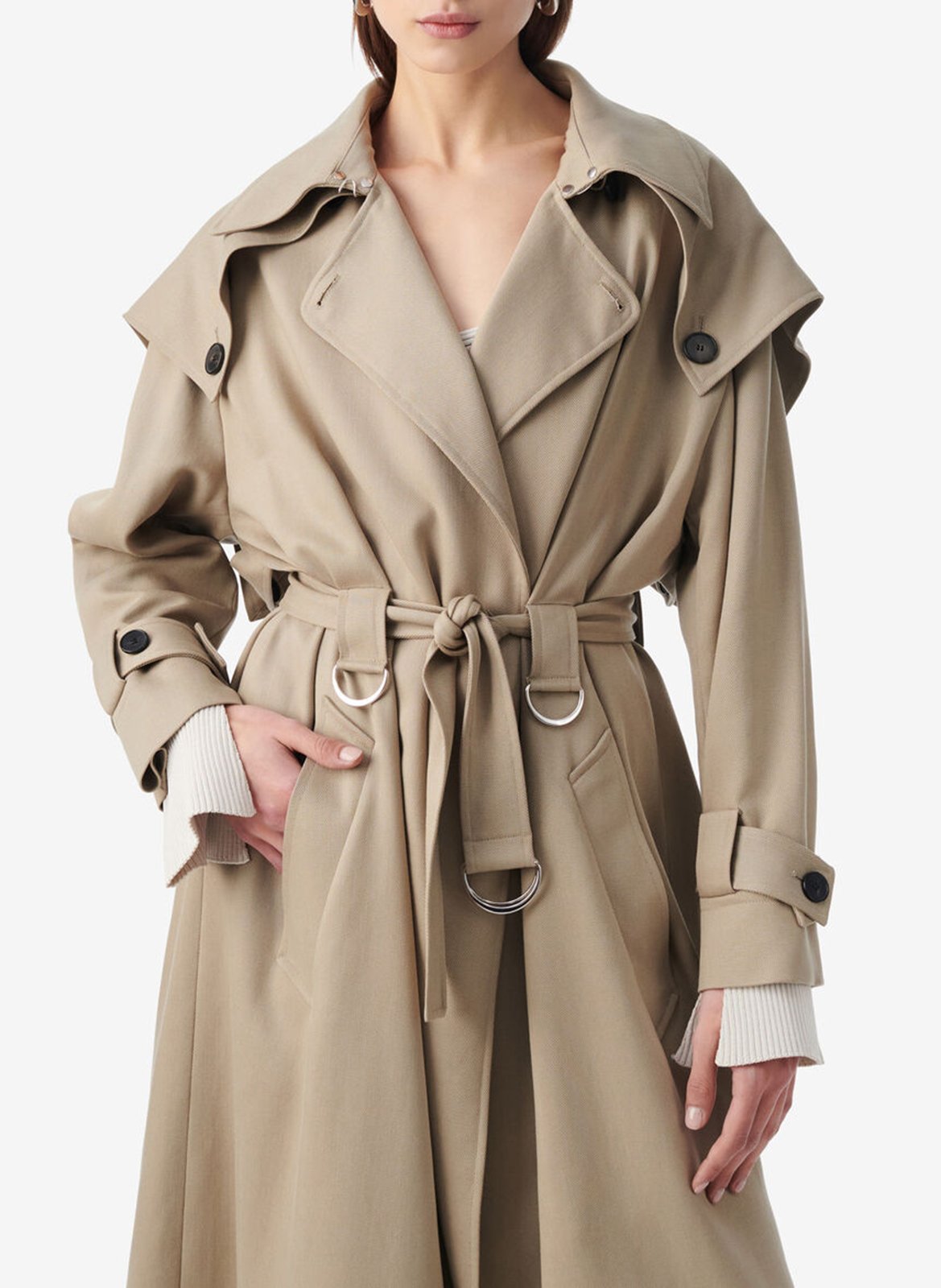 Trench mi-long qaro IRO Beige