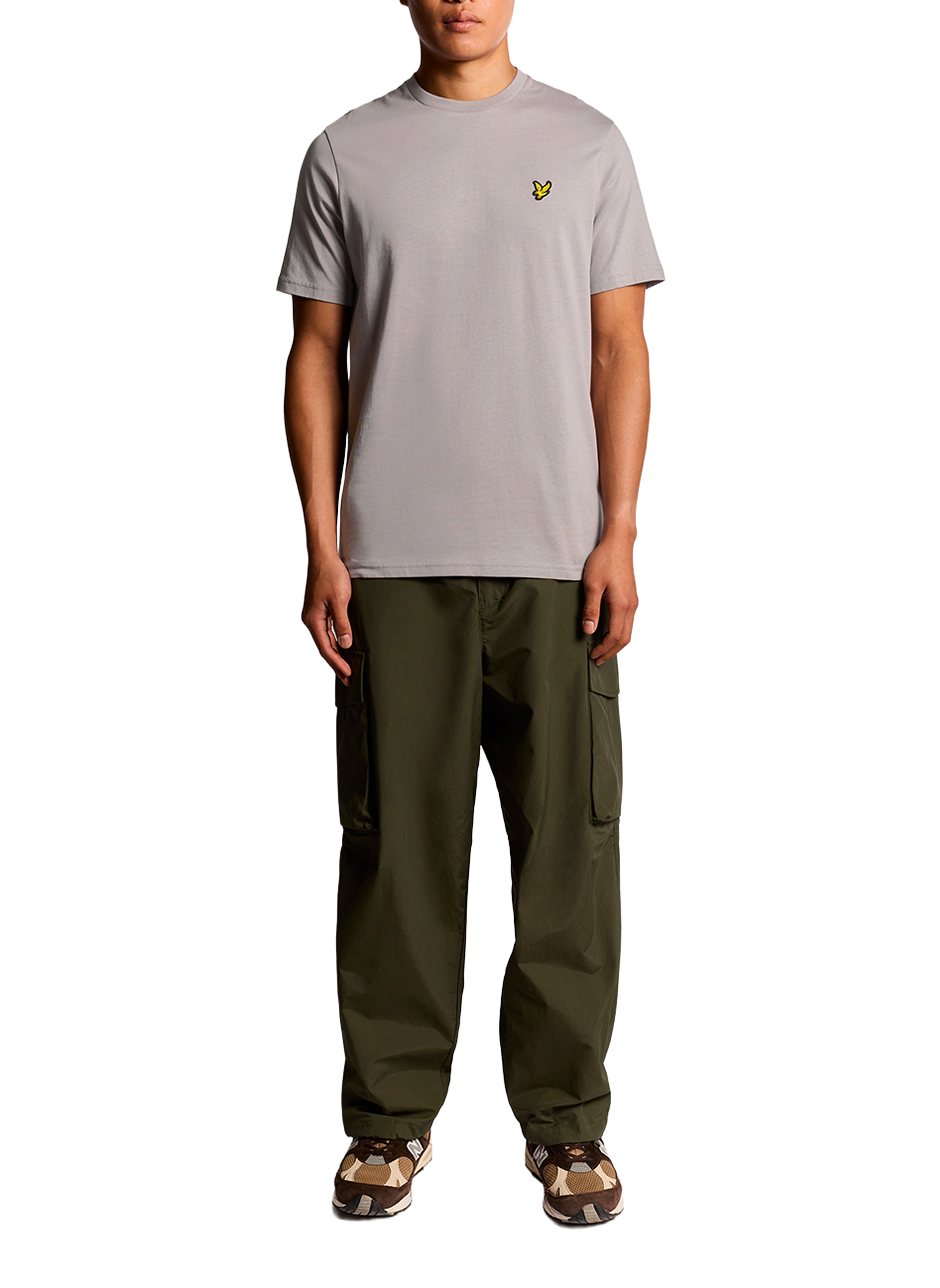 T-shirt à col rond en coton LYLE & SCOTT Gris