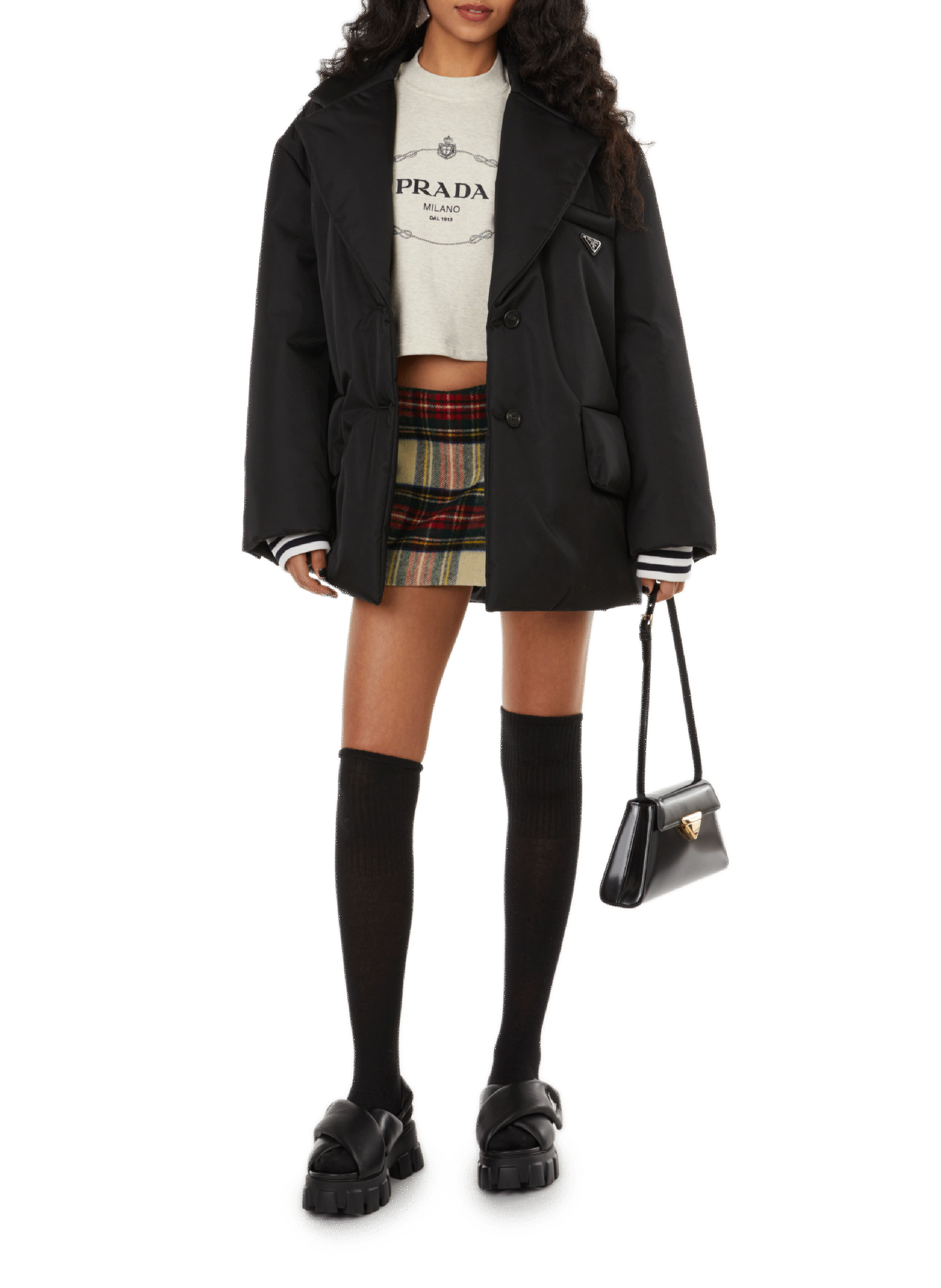 Leather handbag PRADA Black