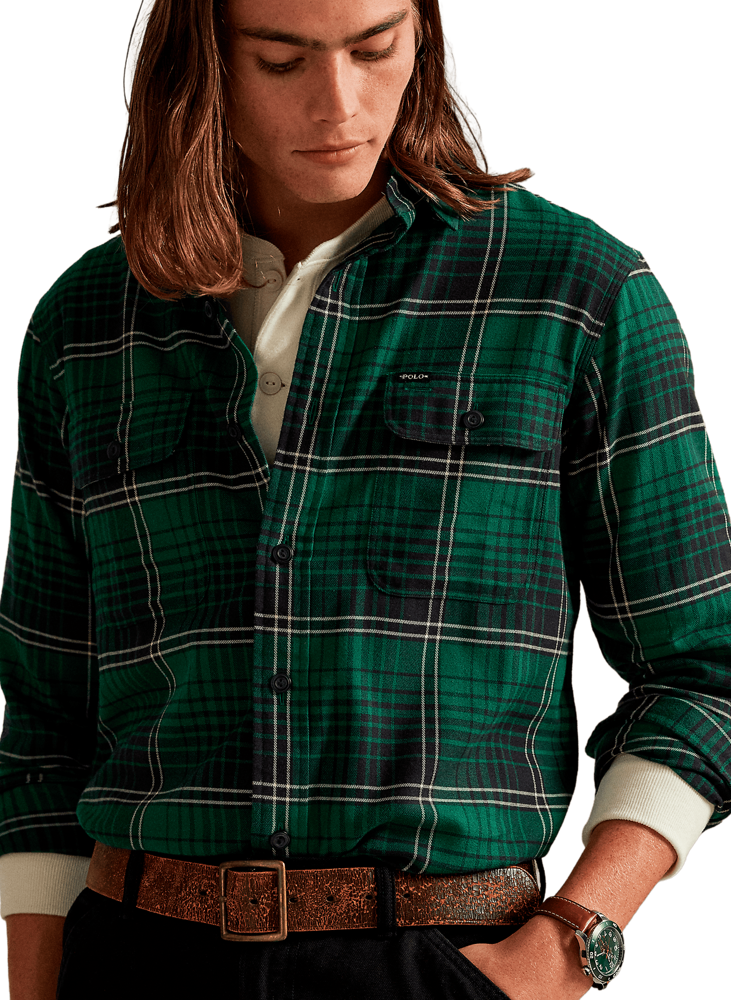 Chemise à carreaux POLO RALPH LAUREN Vert