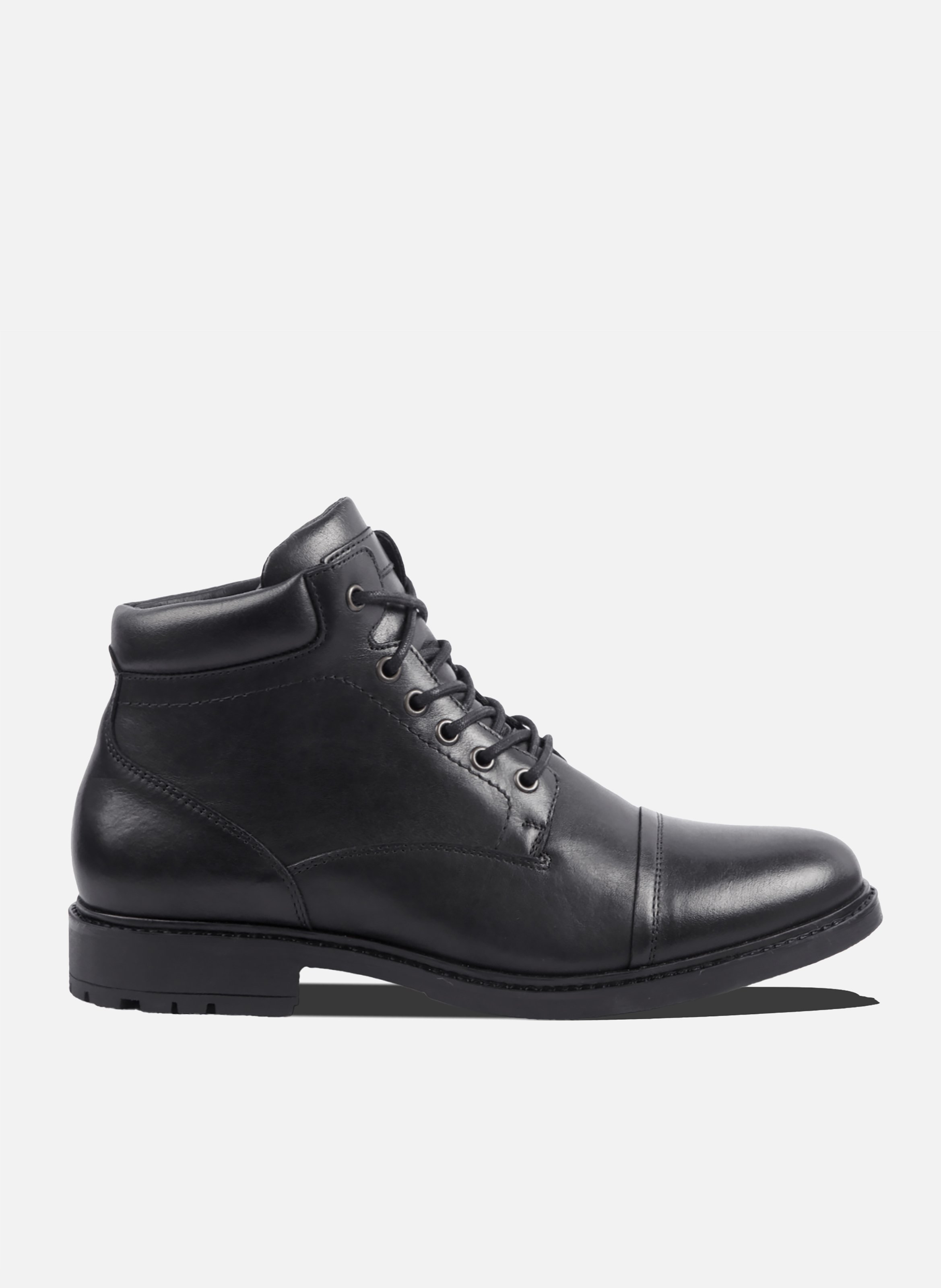 Boots rangers elliot cuir lisse noir JULES & JENN Noir