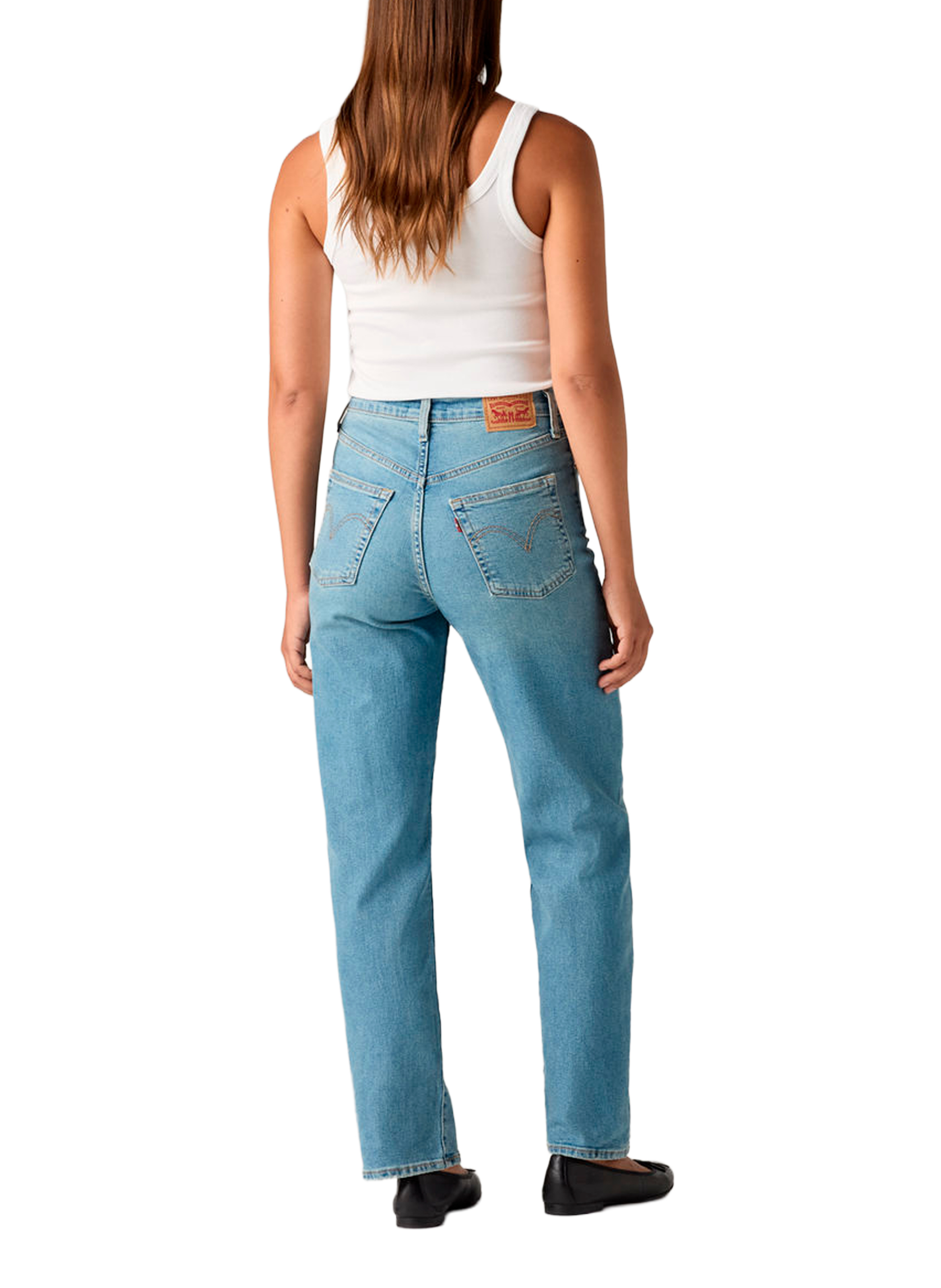 High-waisted straight-leg jeans LEVI'S Blue