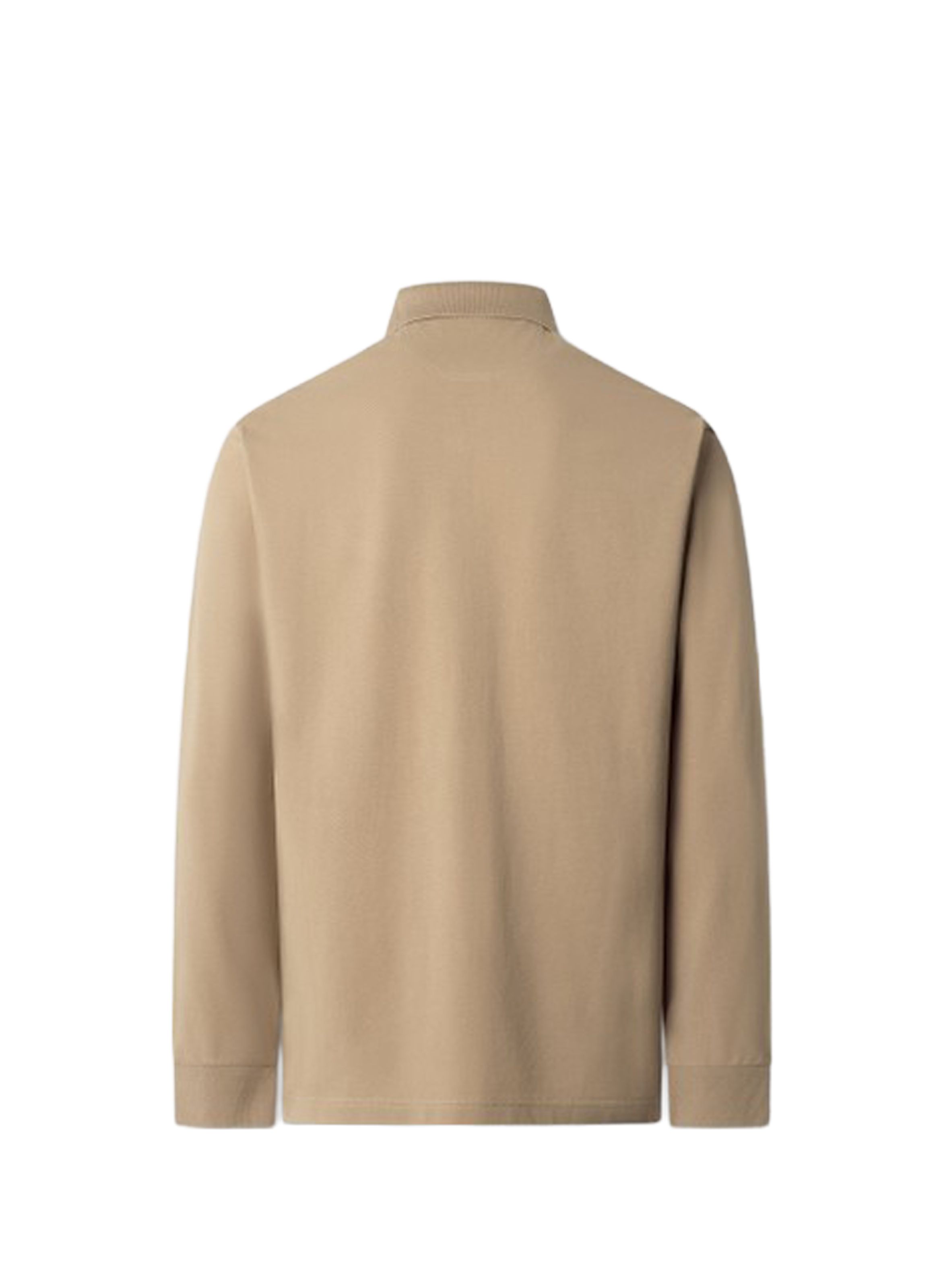 Polo à manches longues en coton HACKETT Beige