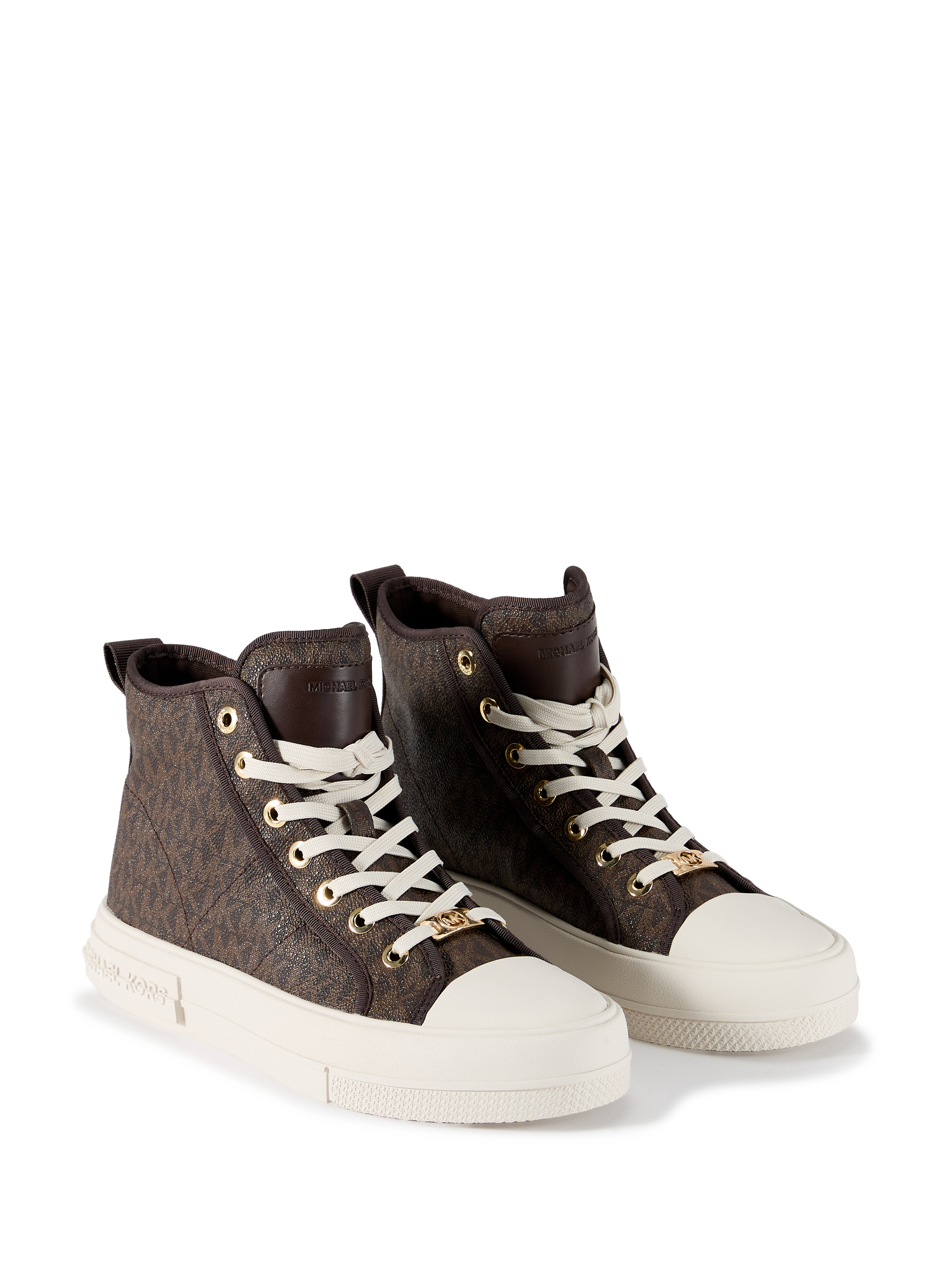 Baskets montantes logotypées MICHAEL KORS Marron