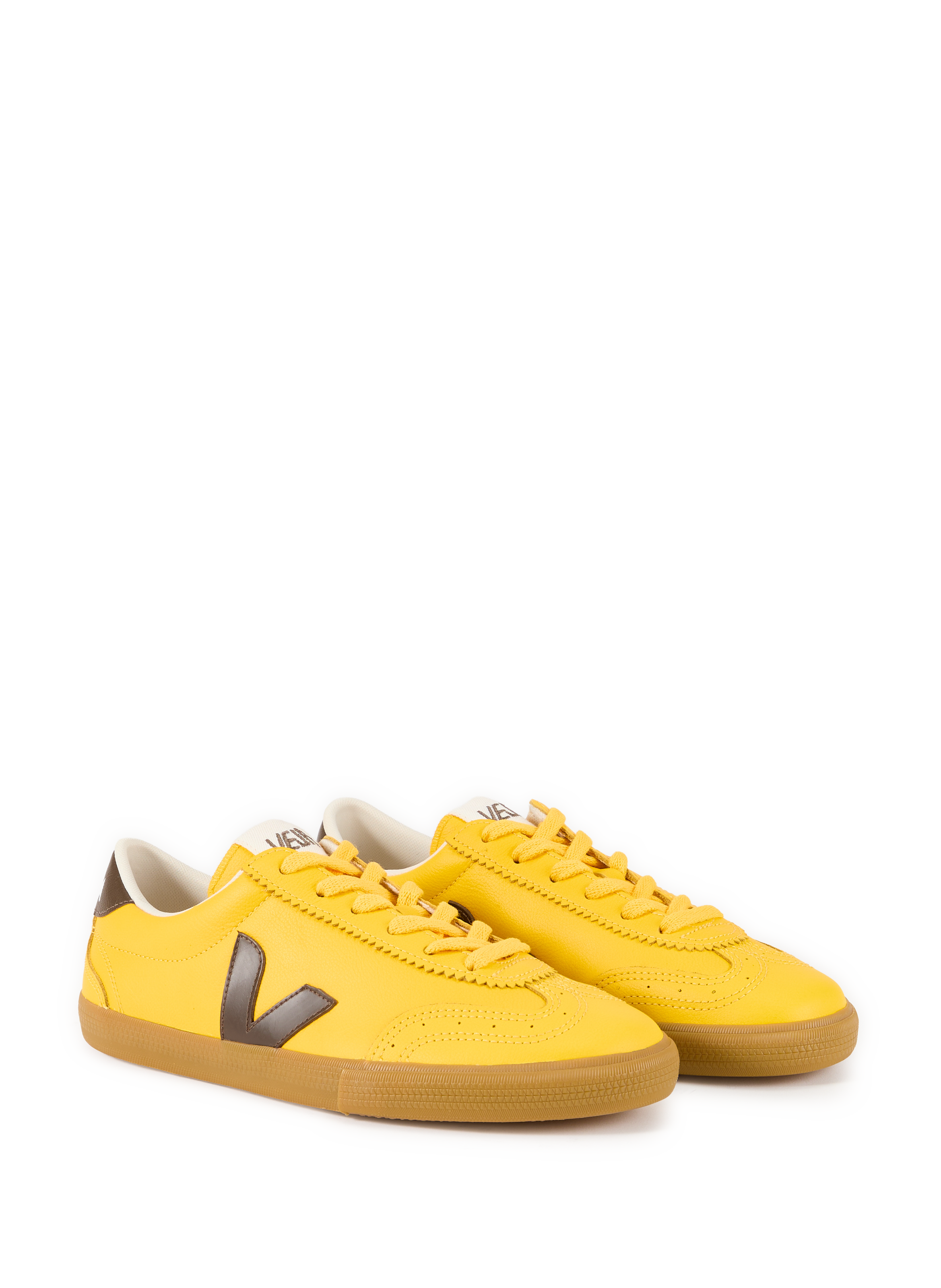 Sneakers Volley in grained leather VEJA Yellow