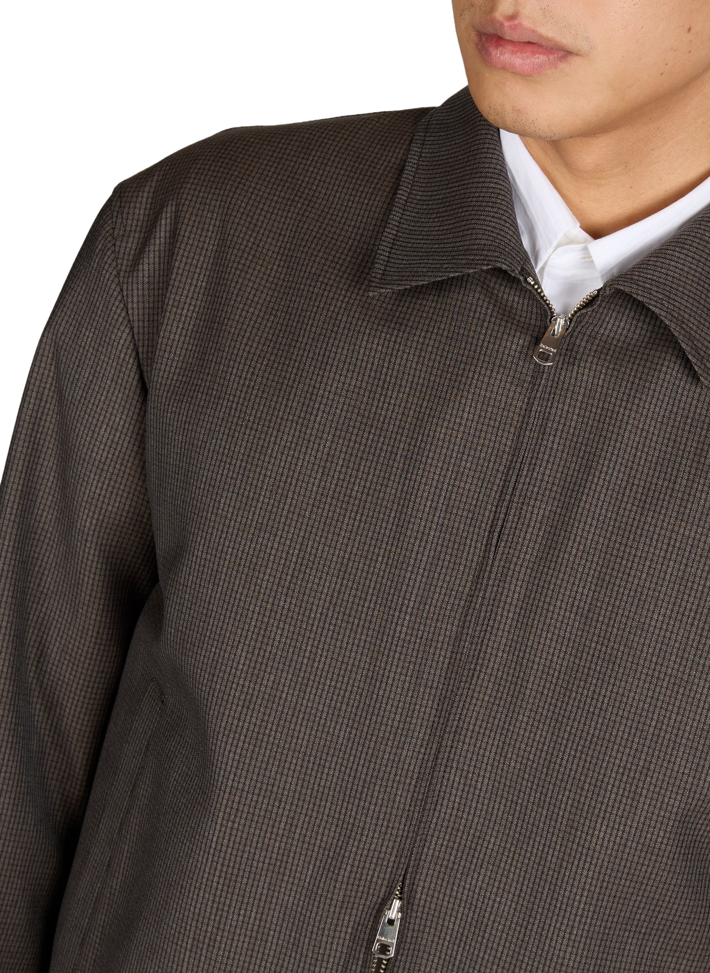 Anrhagen checkered cotton jacket ANNARR Brown