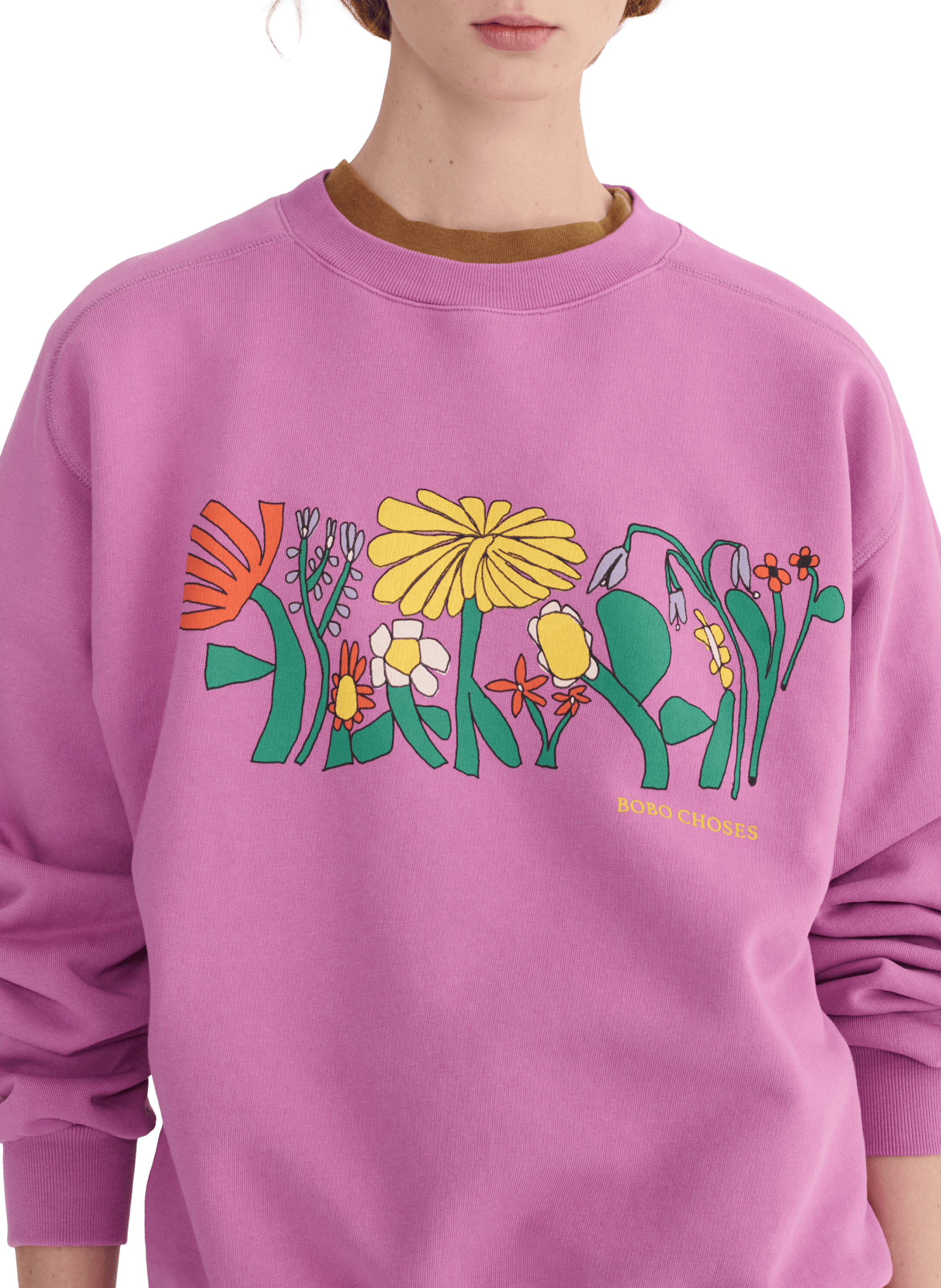 Sweat imprimé en coton BOBO CHOSES Violet