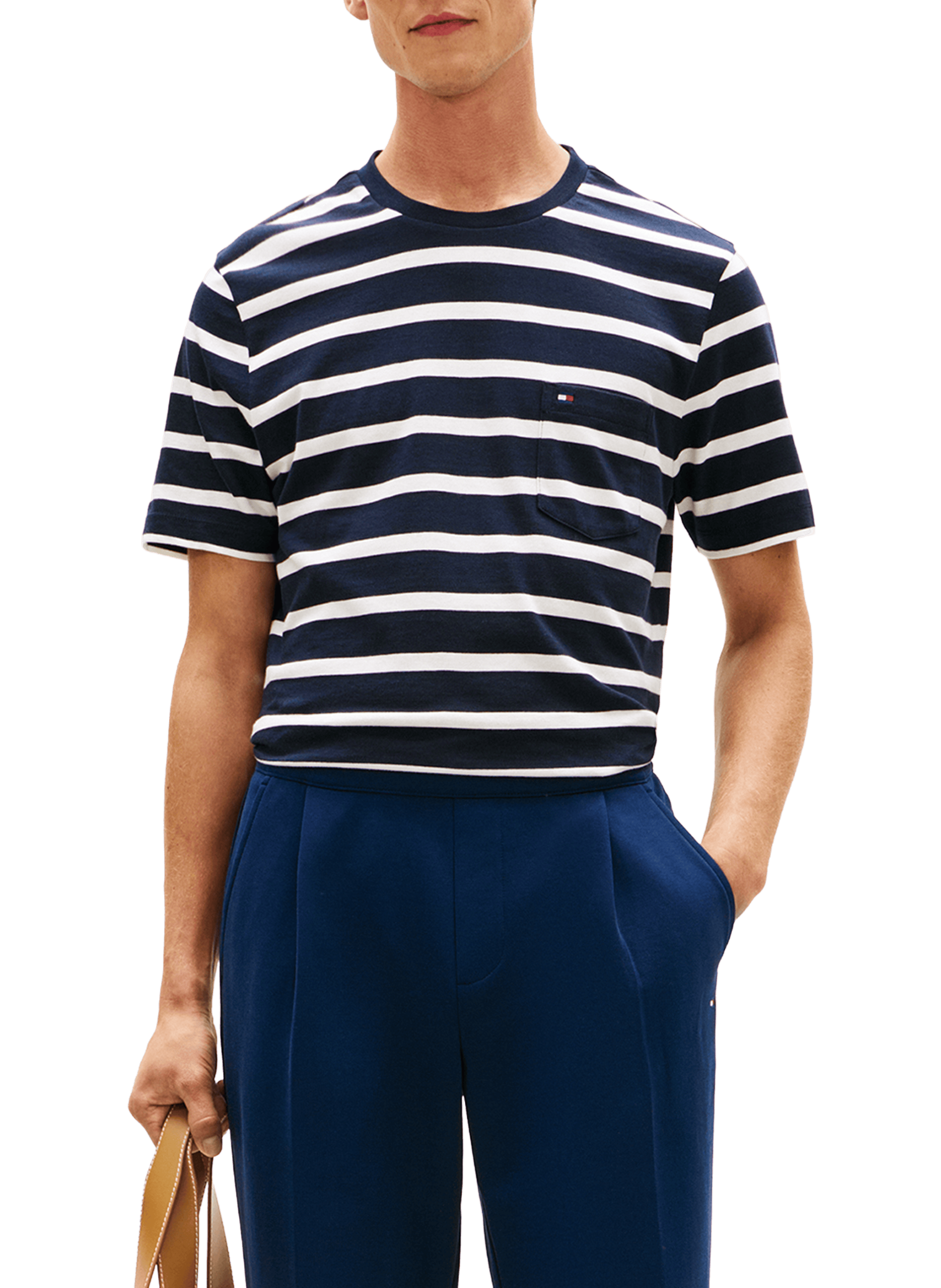 Striped cotton T-Shirt TOMMY HILFIGER Blue