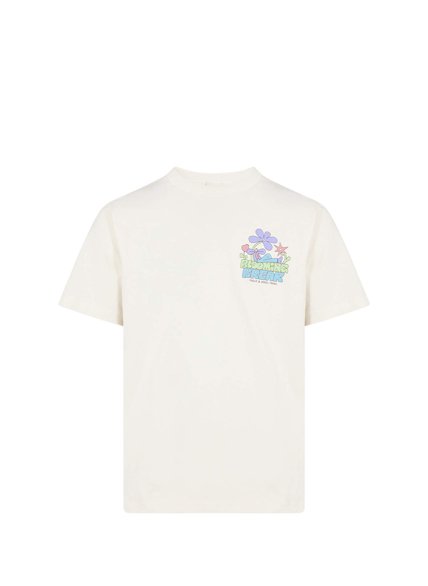 Printed Lugny cotton T-shirt FAGUO Beige