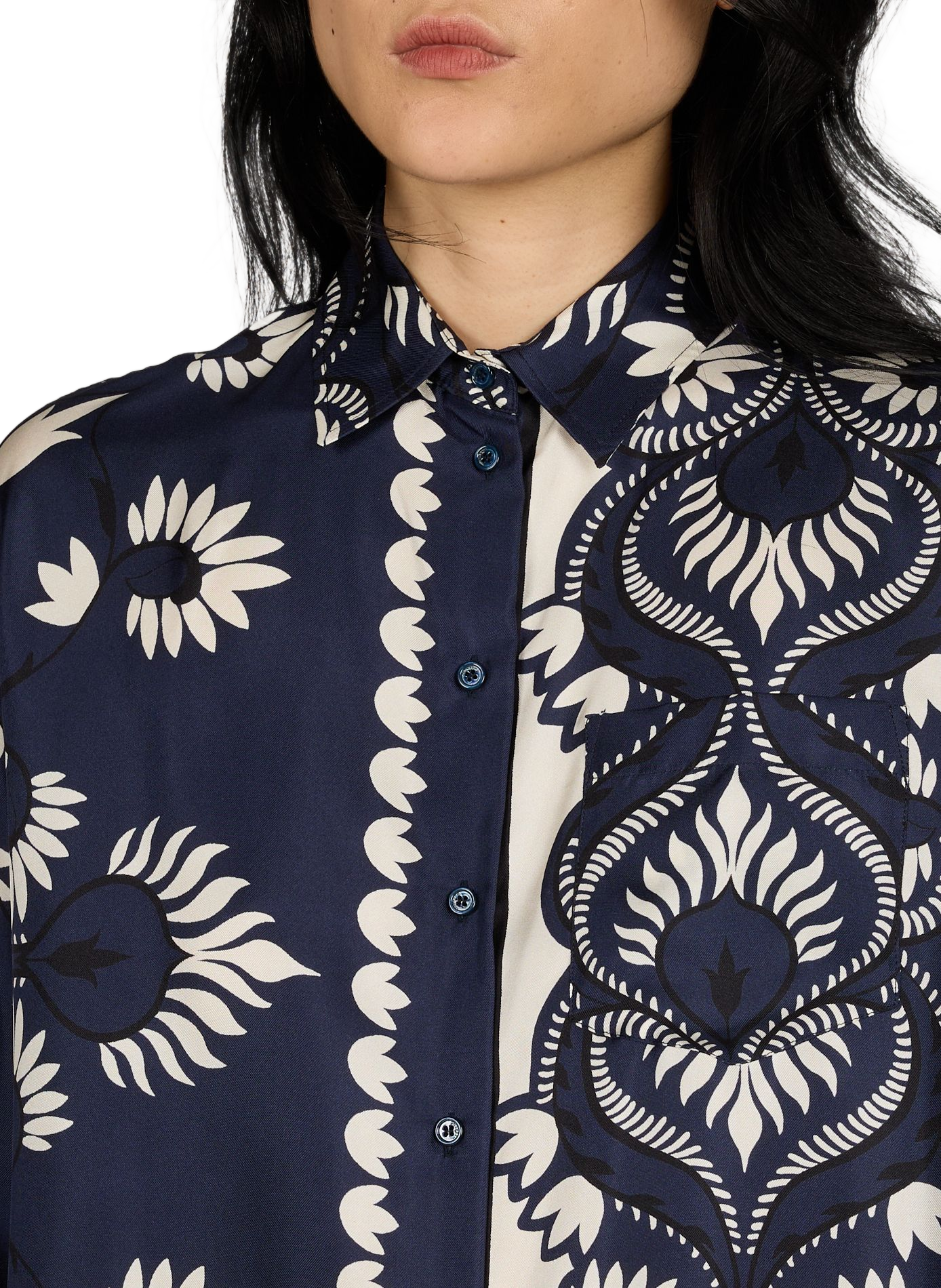 Silk printed blouse MAX MARA WEEK END Blue