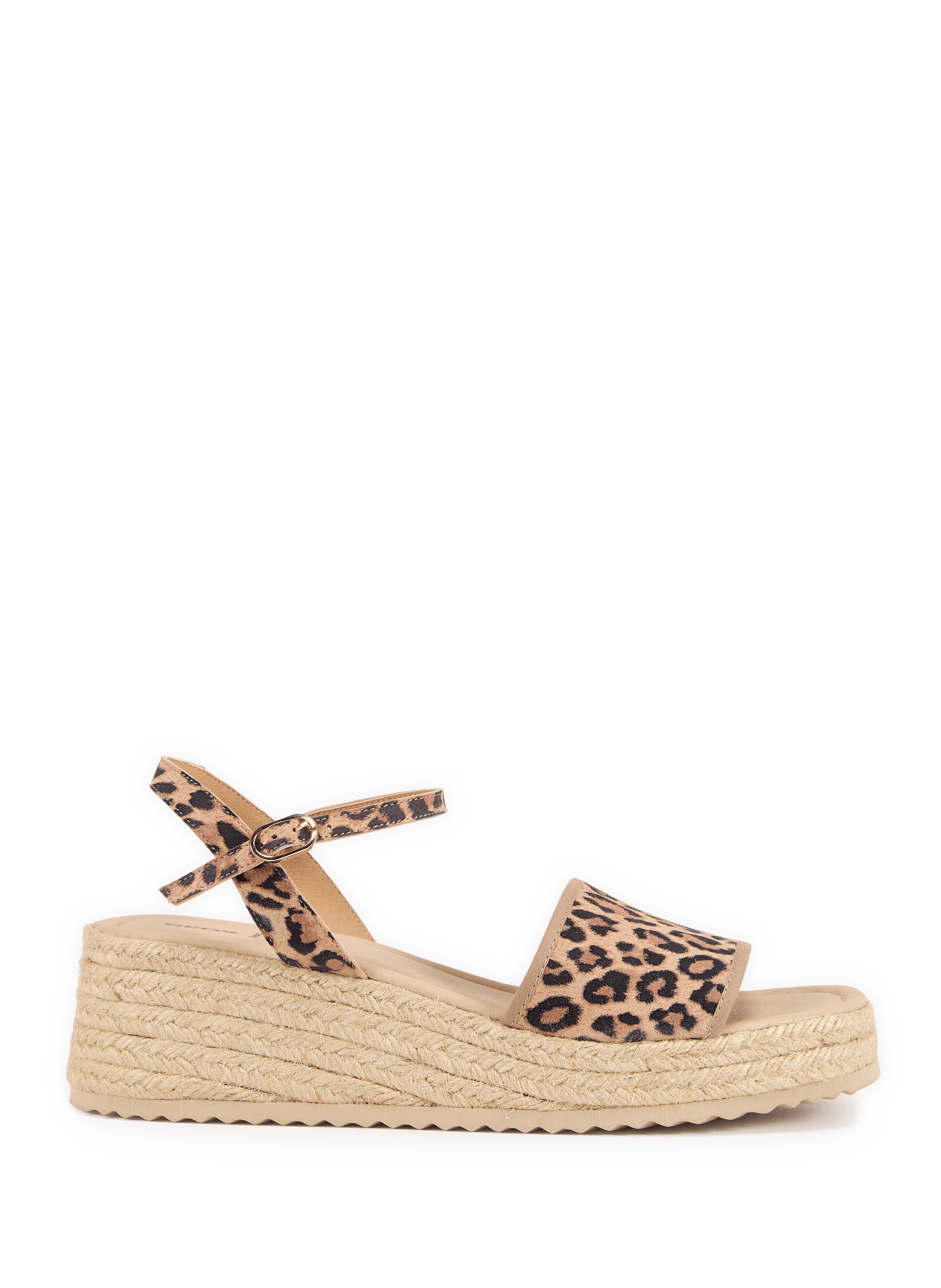 Printed leather heel sandals GEOX Beige