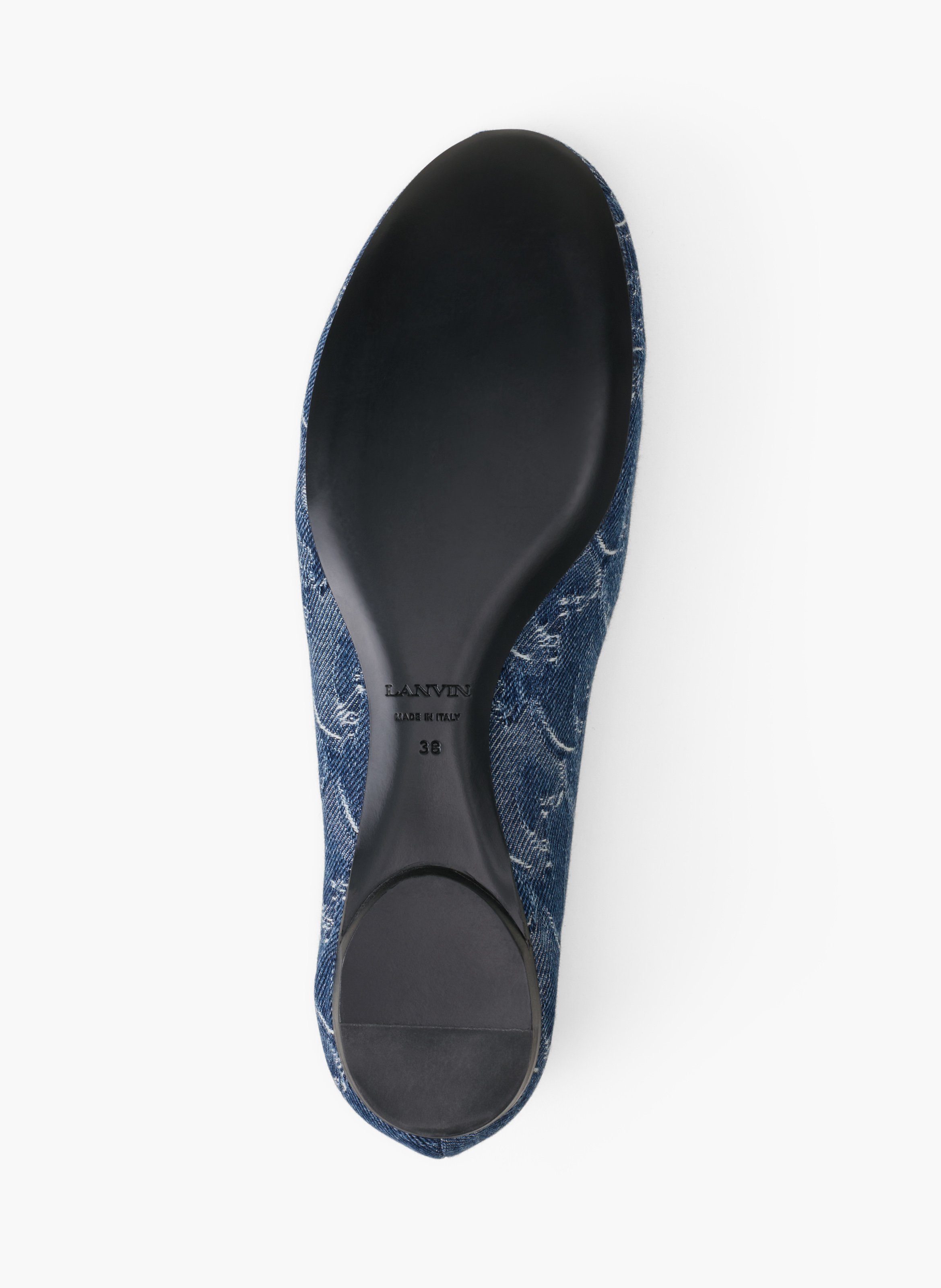 La ballerine lunar year en denim LANVIN Bleu