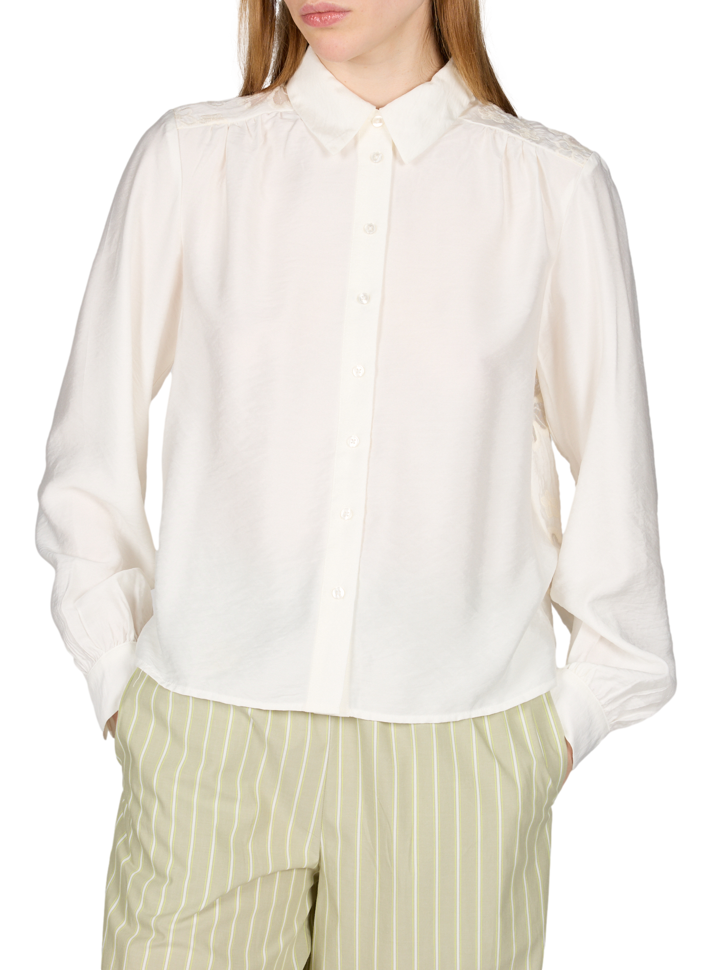 Chemisier fluide Objuno  OBJECT Blanc