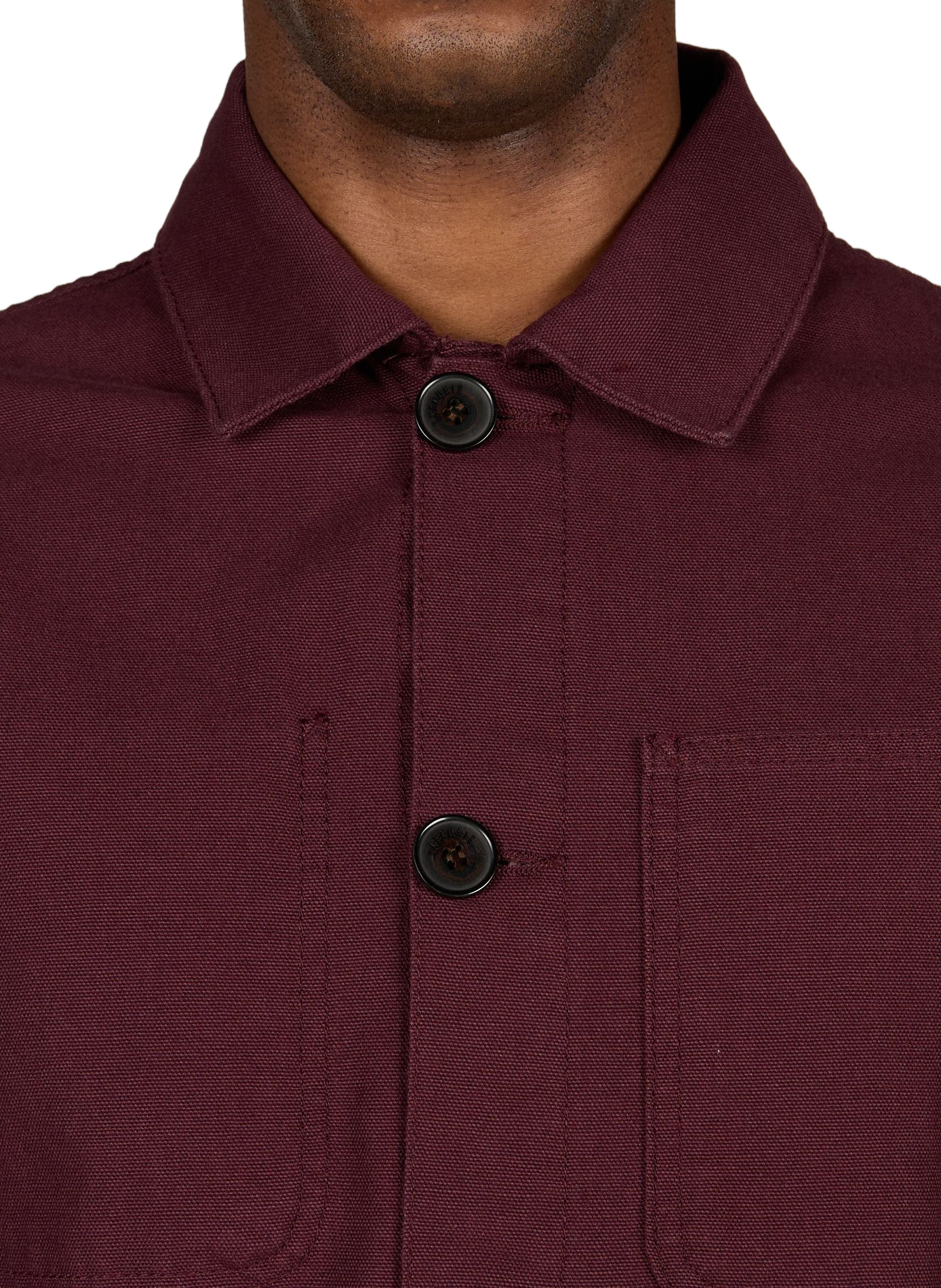 Gerade Knopfleiste Jacke aus einfarbiger Baumwolle LAFAURIE Rot