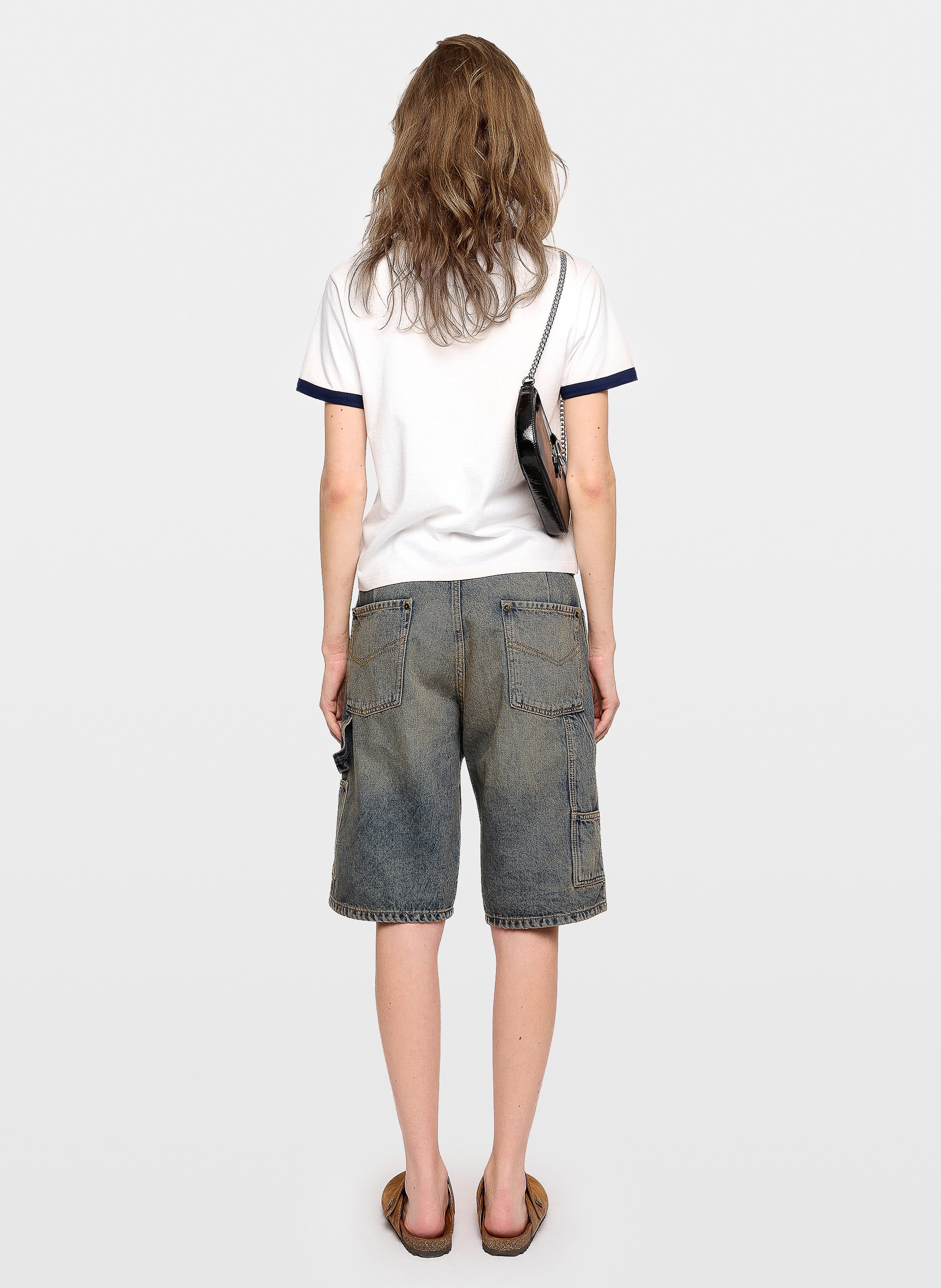 Tee-shirt droit col rond imprimé en coton bio woos ZADIG&VOLTAIRE White