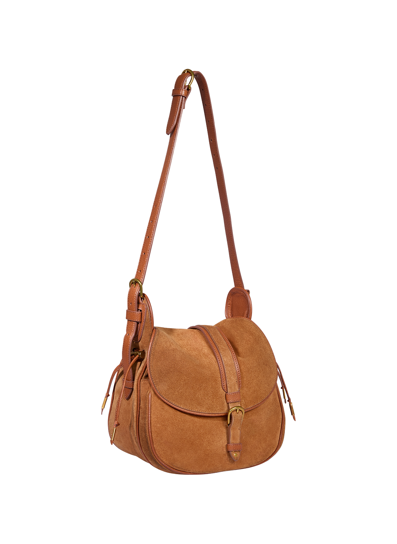 Sac épaule en cuir suédé JÉRÔME DREYFUSS Marron