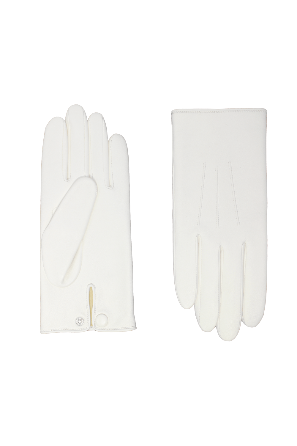 Gants rick homme cuir doublés cachemire AGNELLE Blanc