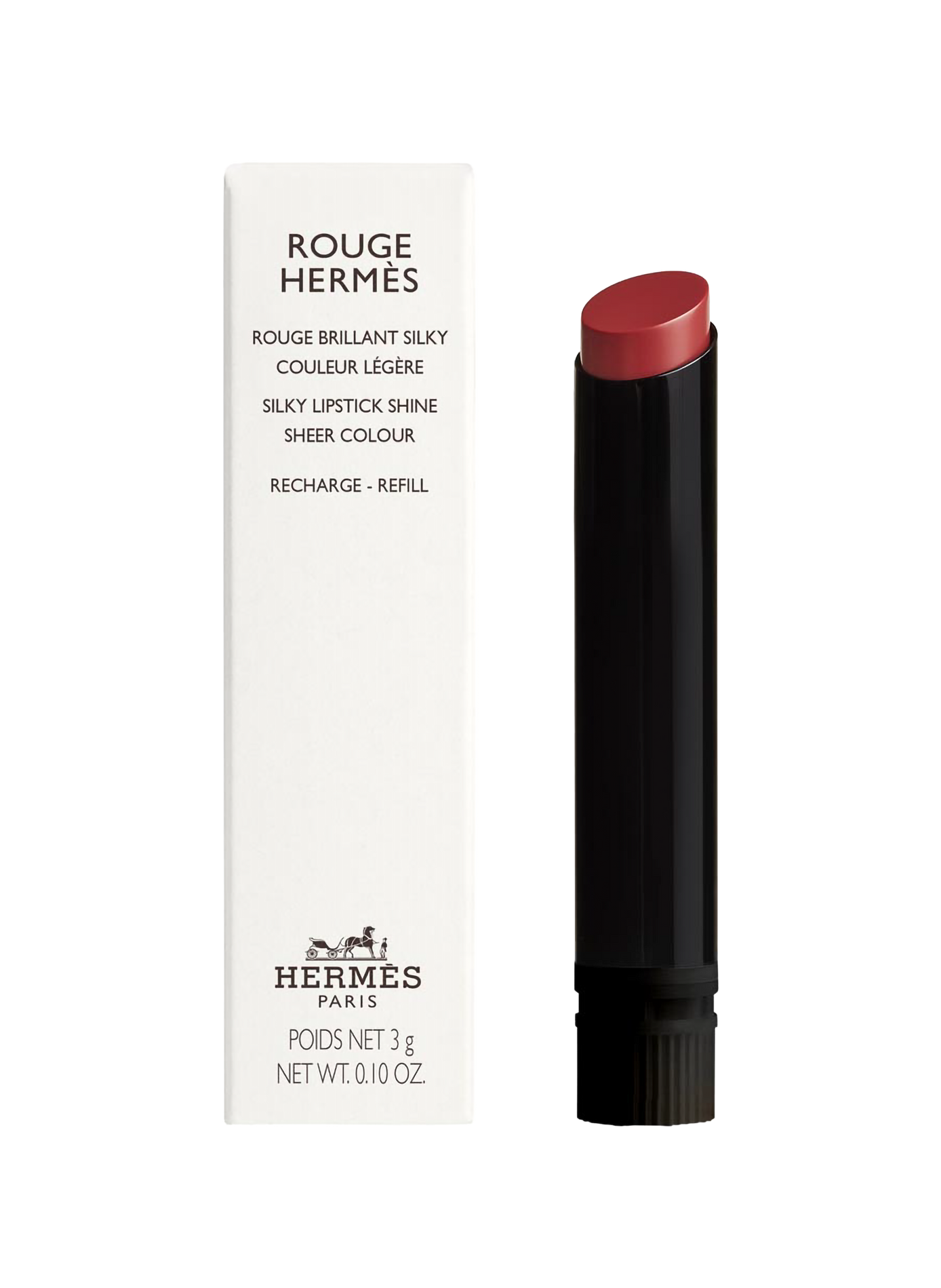 Rouge Hermès, recharge Rouge Brillant Silky HERMÈS Rose Épicé