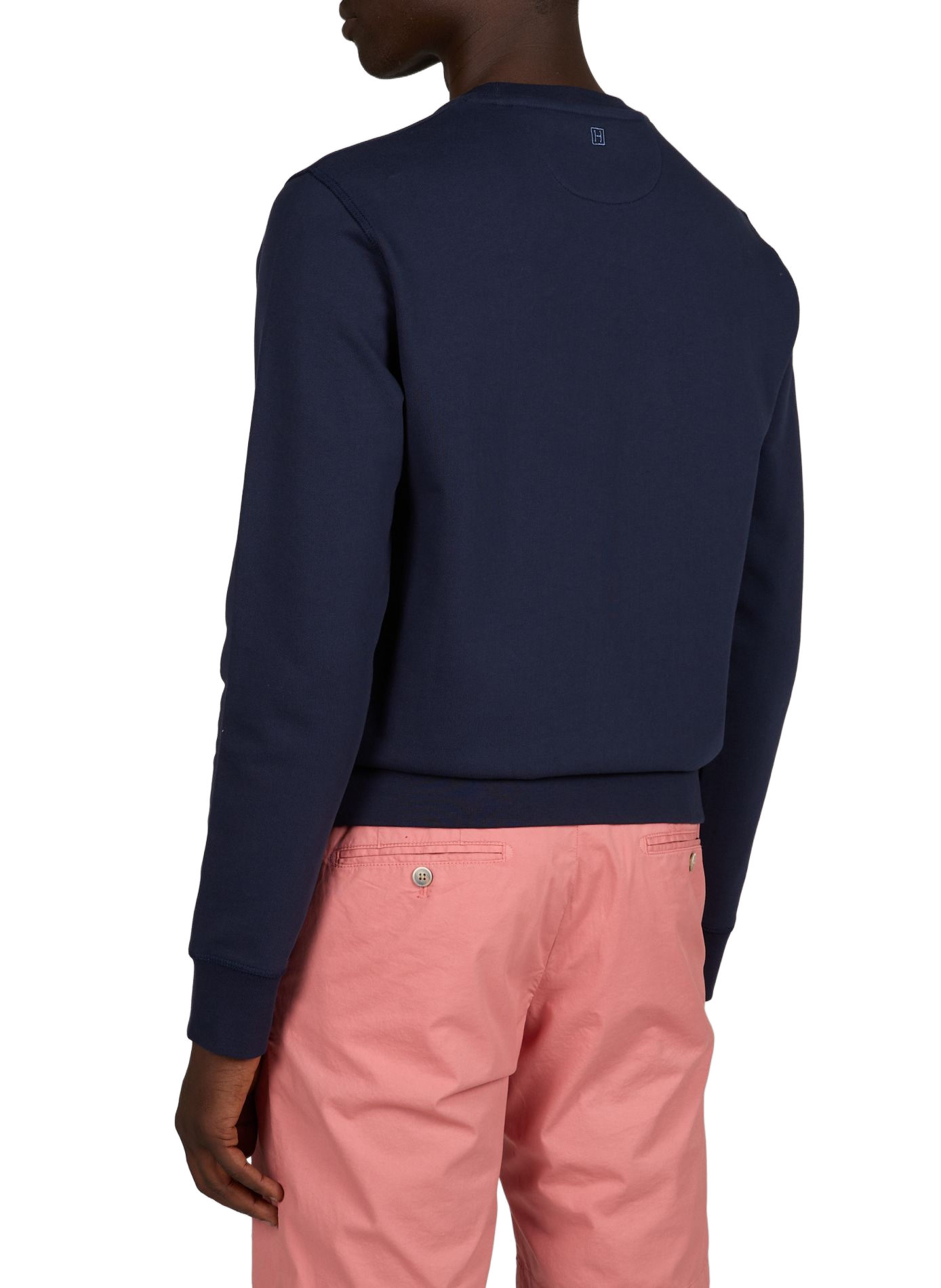 Straight round-neck sweatshirt with embroidery HACKETT Blue