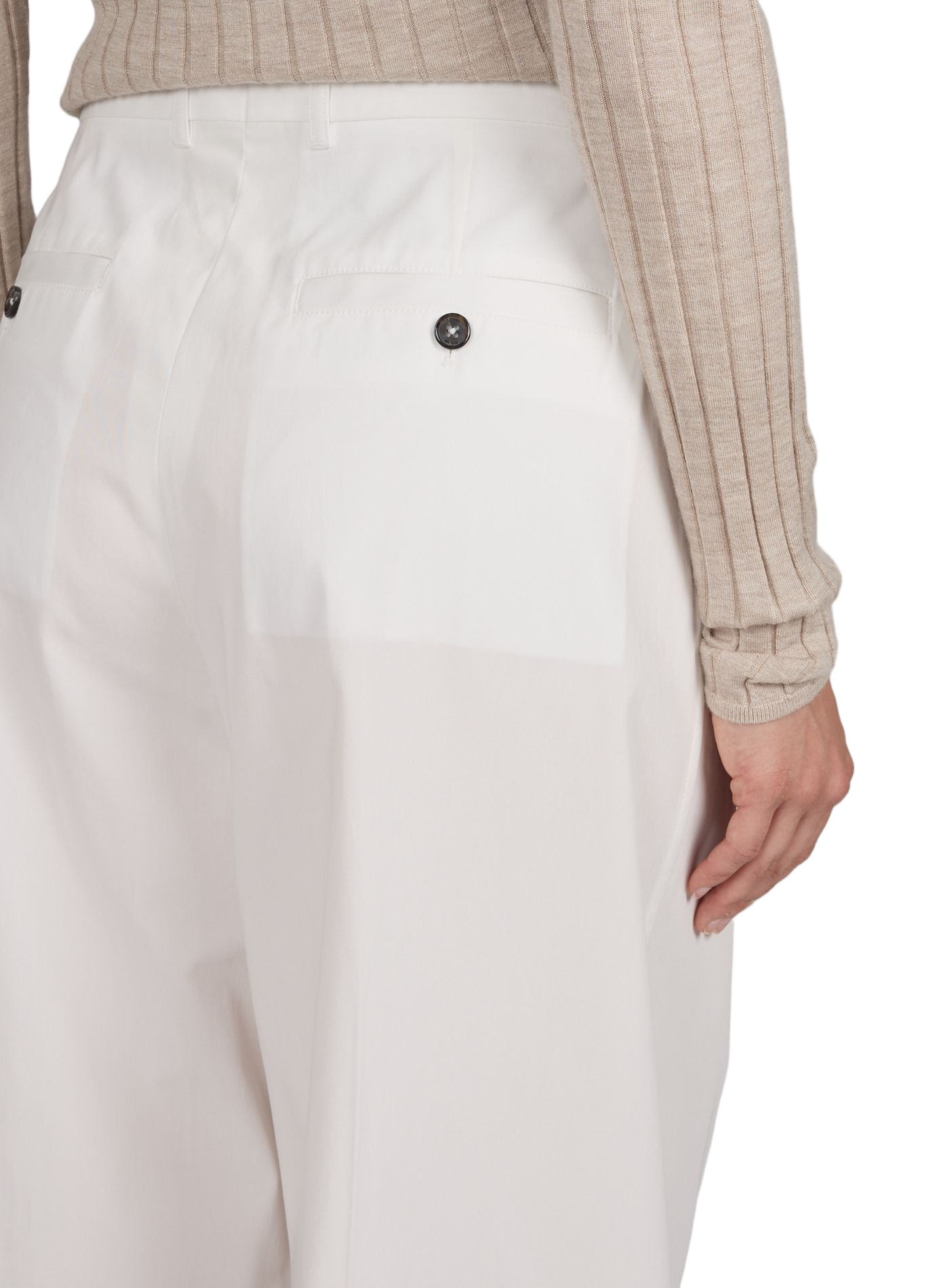 Pantalon droit en coton | Blanc TOTEME Femme