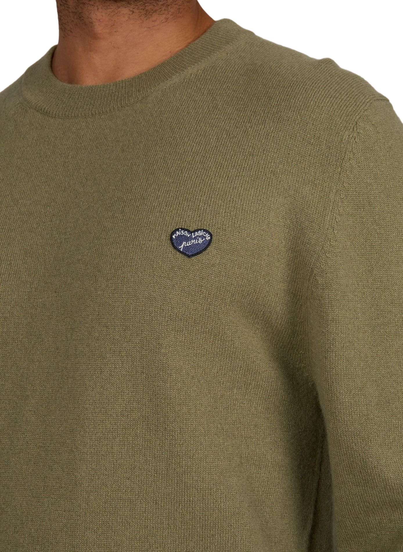 Oversized round neck cashmere sweater MAISON LABICHE Green