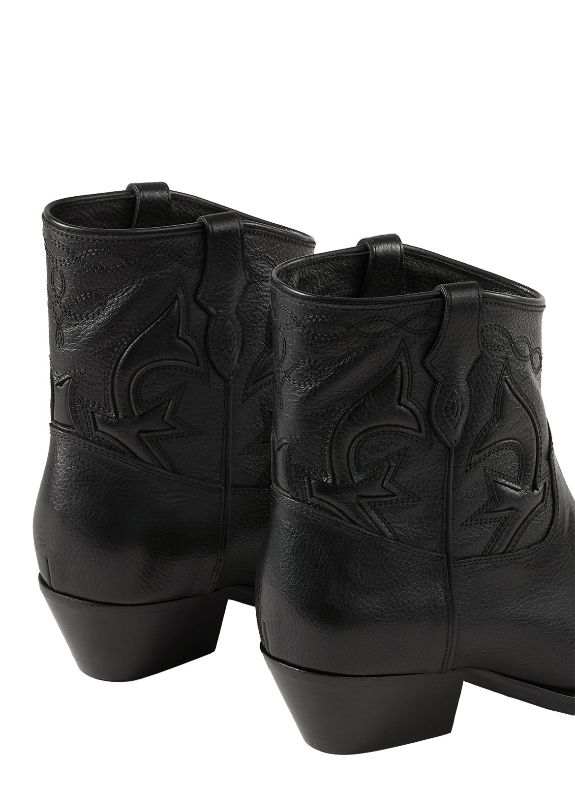 Bottines en cuir grainé low curtis BA&SH Noir
