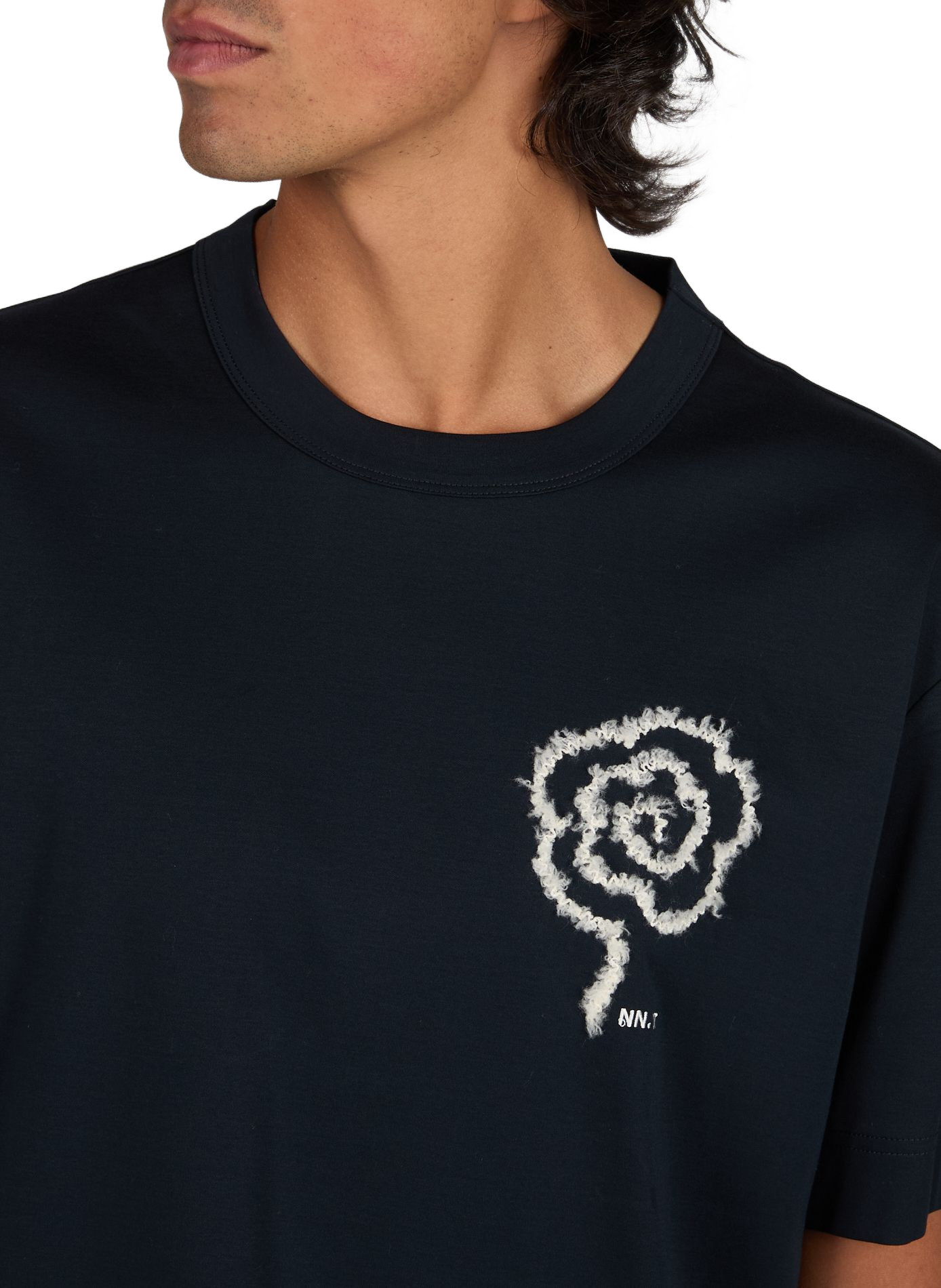 Tee-shirt col rond en coton NN.07 Bleu