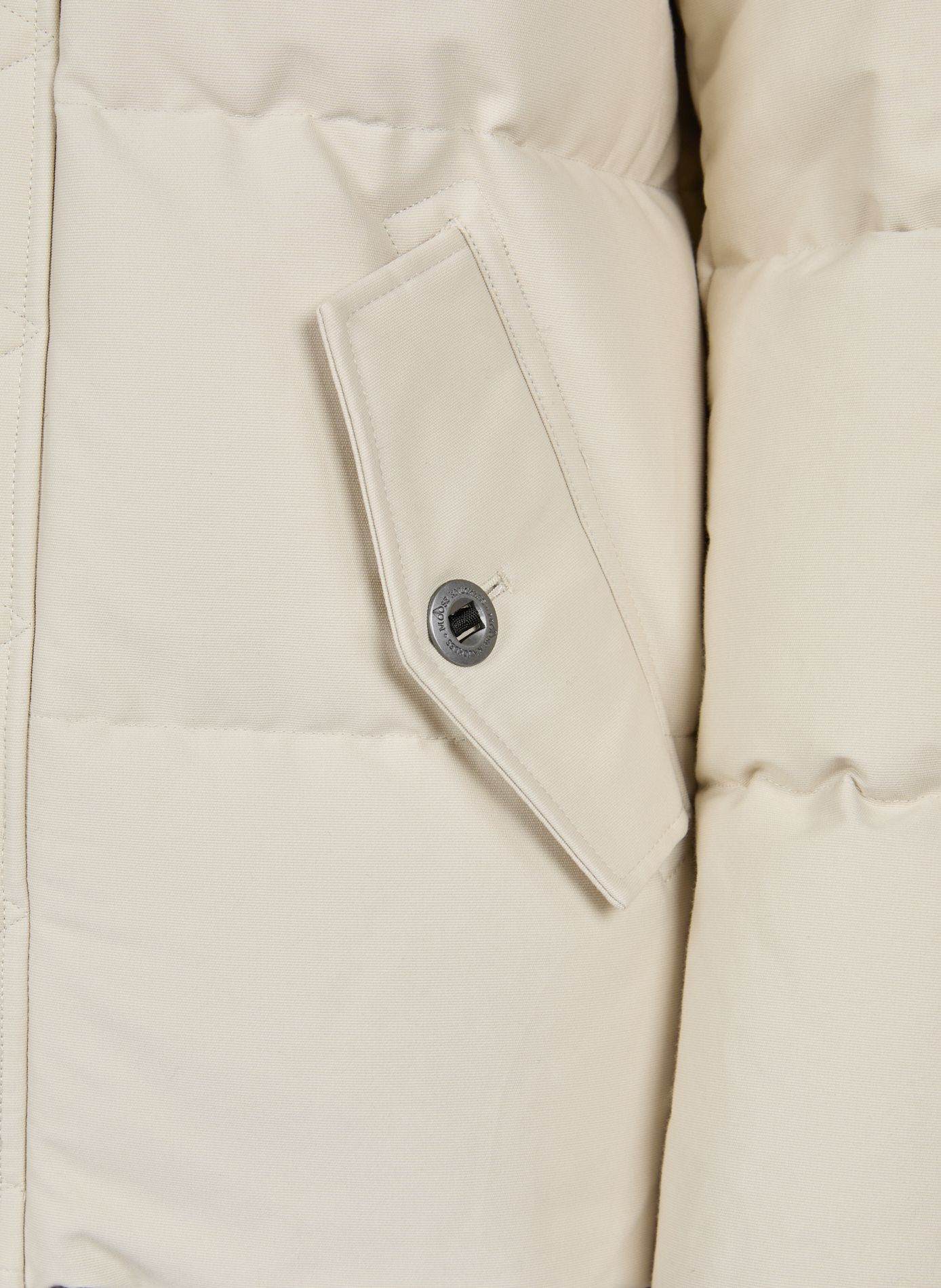 Solid straight parka with hood | Beige MOOSE KNUCKLES Men