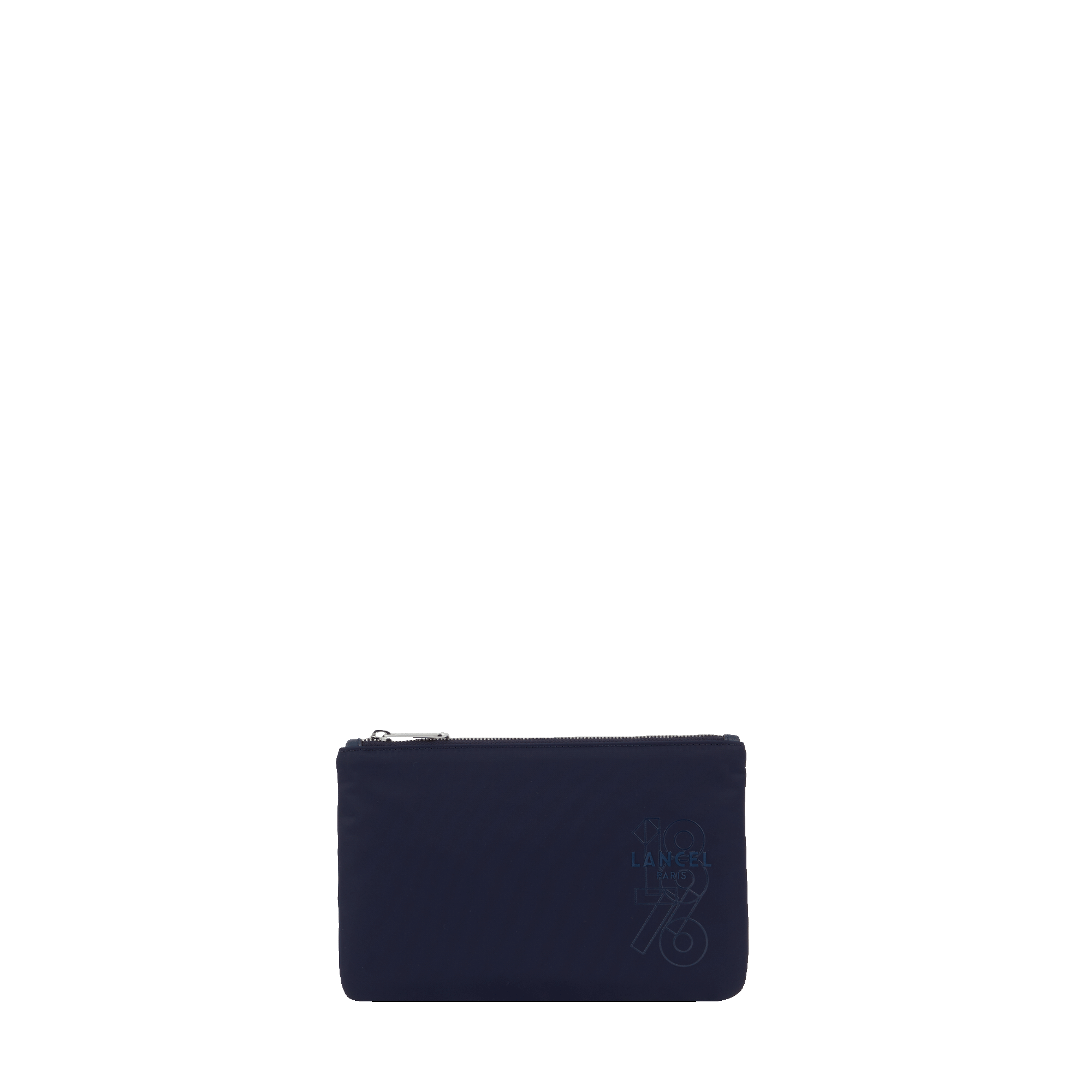 Etui van gerecycled nylon met het Lancel 1876-logo. LANCEL Blauw