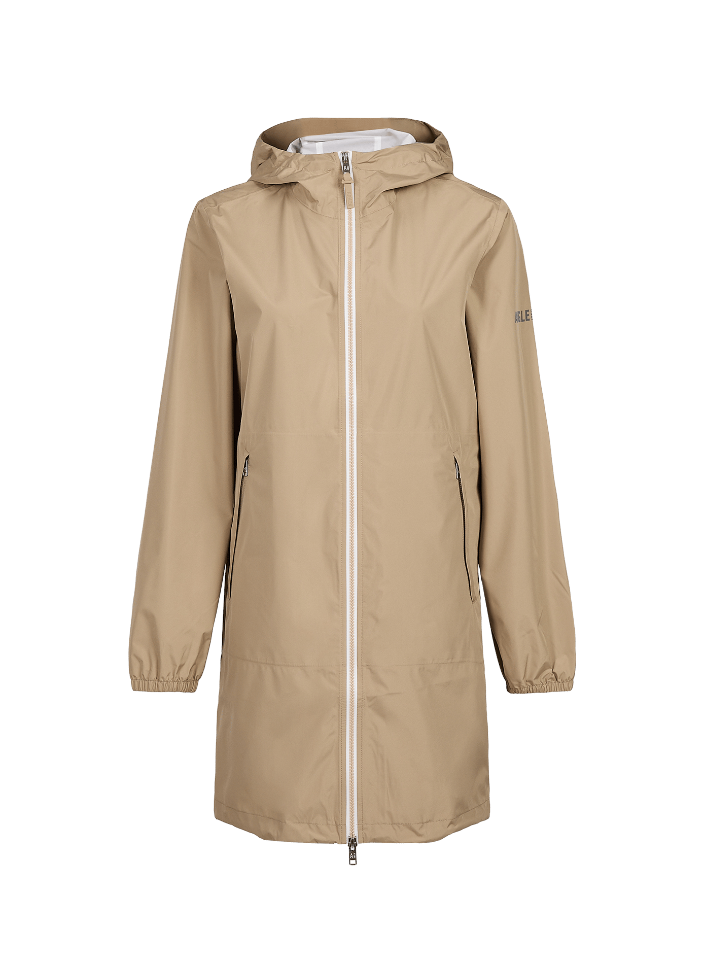 Unisex windproof Rainpack 90 long and foldable raincoat AIGLE Beige