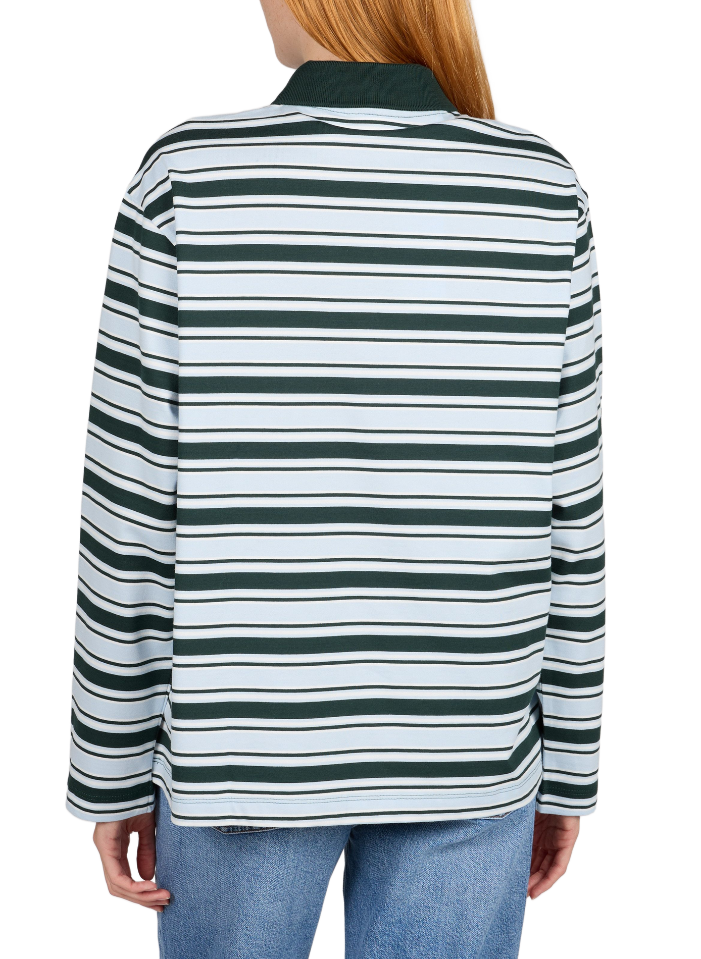 Polo de manga larga a rayas de algodón. LACOSTE Multicolor