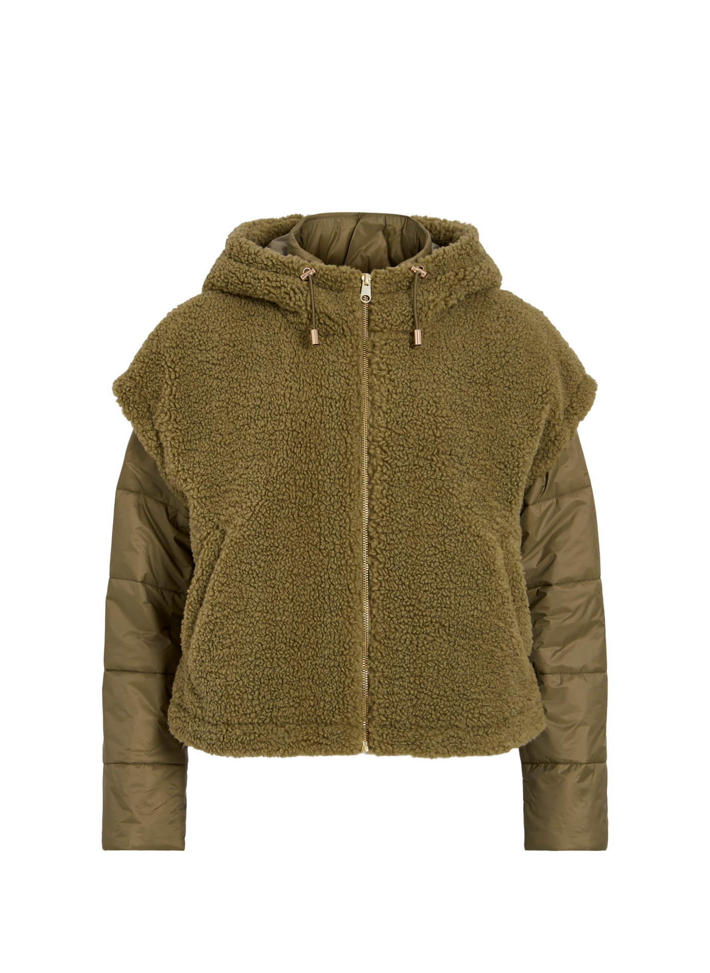 Teddy jacket with quilted lining VILA Green