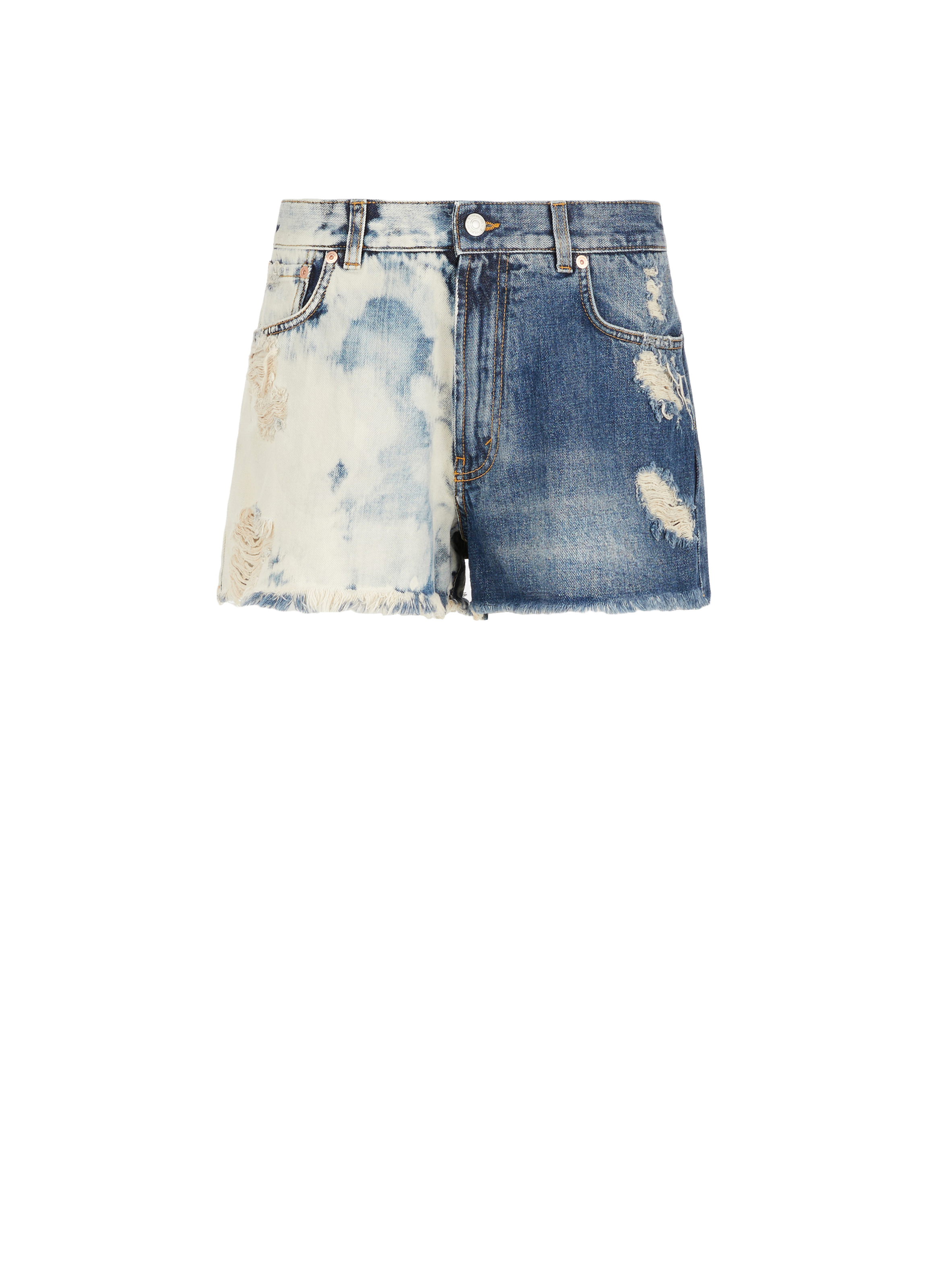 Short en jean effet destroy