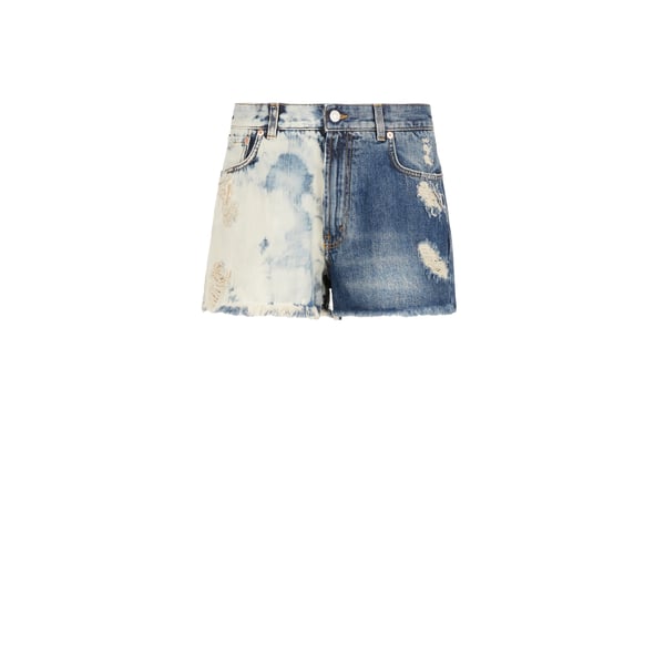 Short en jean effet destroy