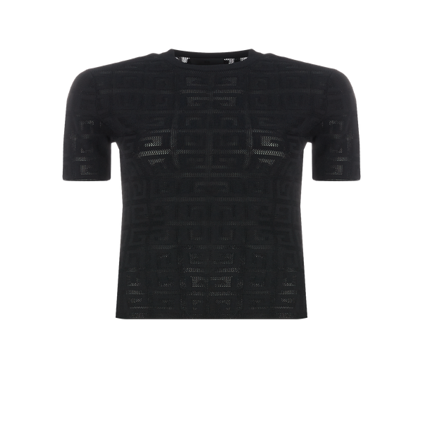 Givenchy Openwork T-shirt In Black