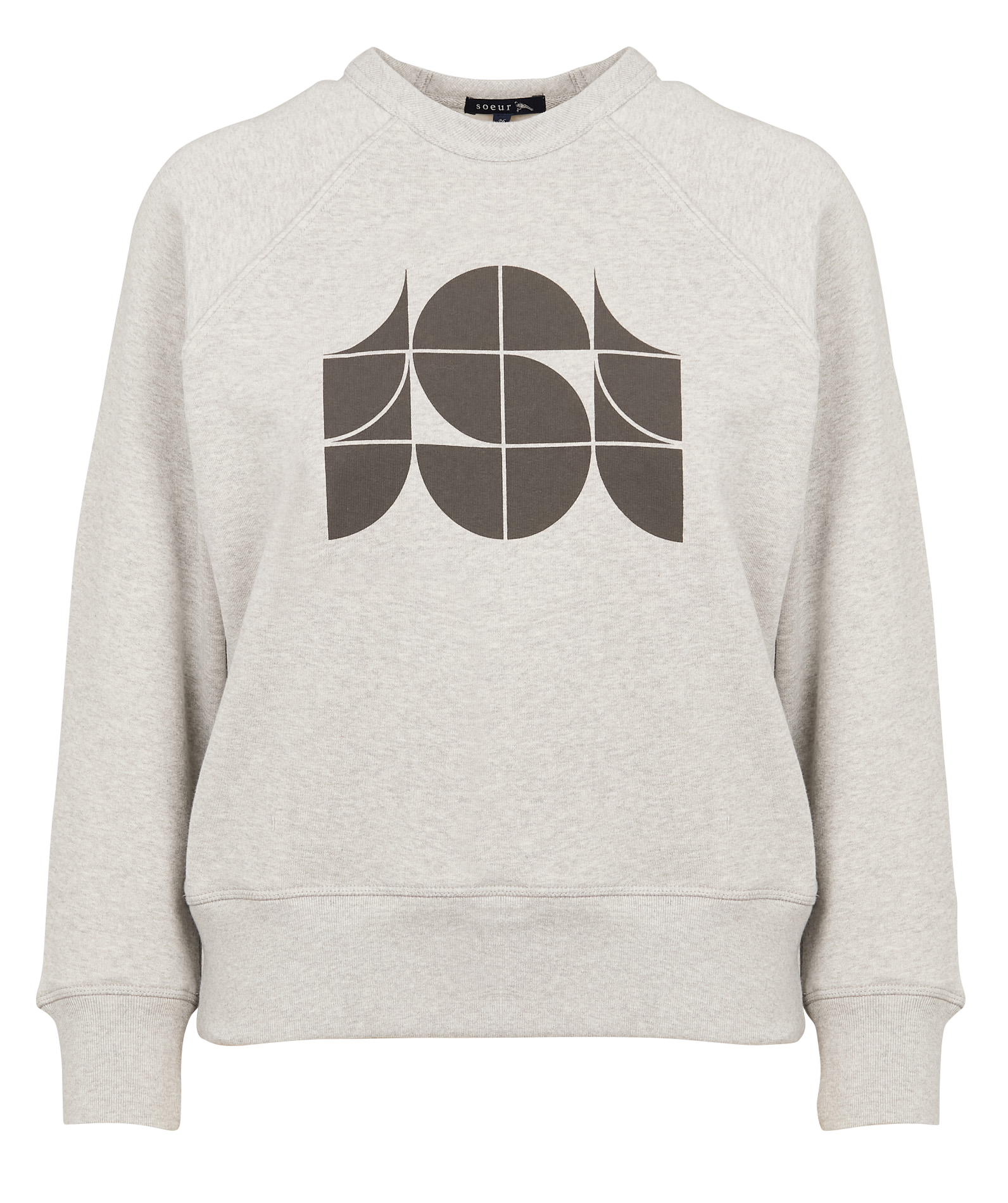 Sweat droit col rond en coton bio pascal SOEUR Gris
