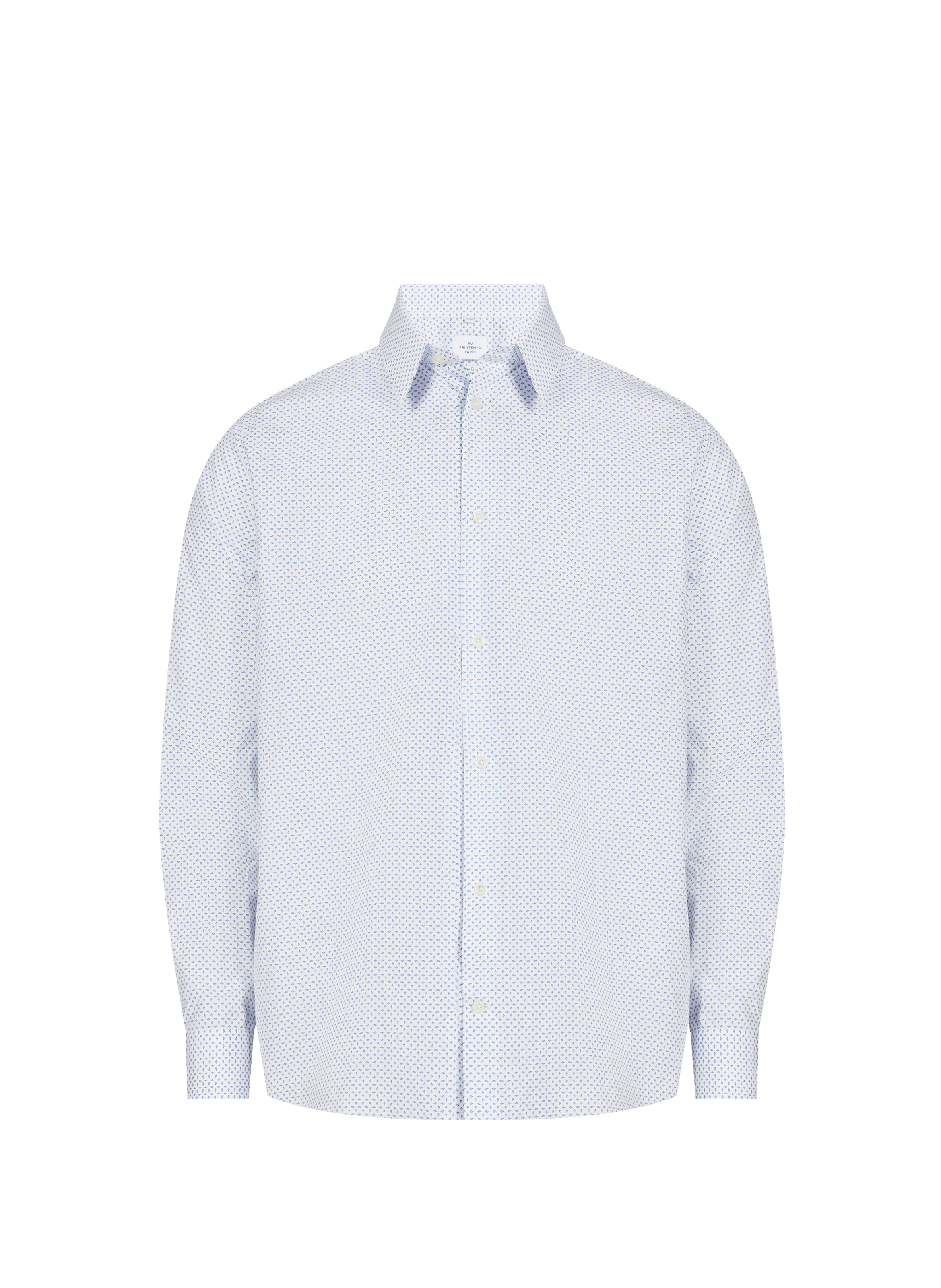 Straight shirt with Fasseti pattern AU PRINTEMPS PARIS Blue
