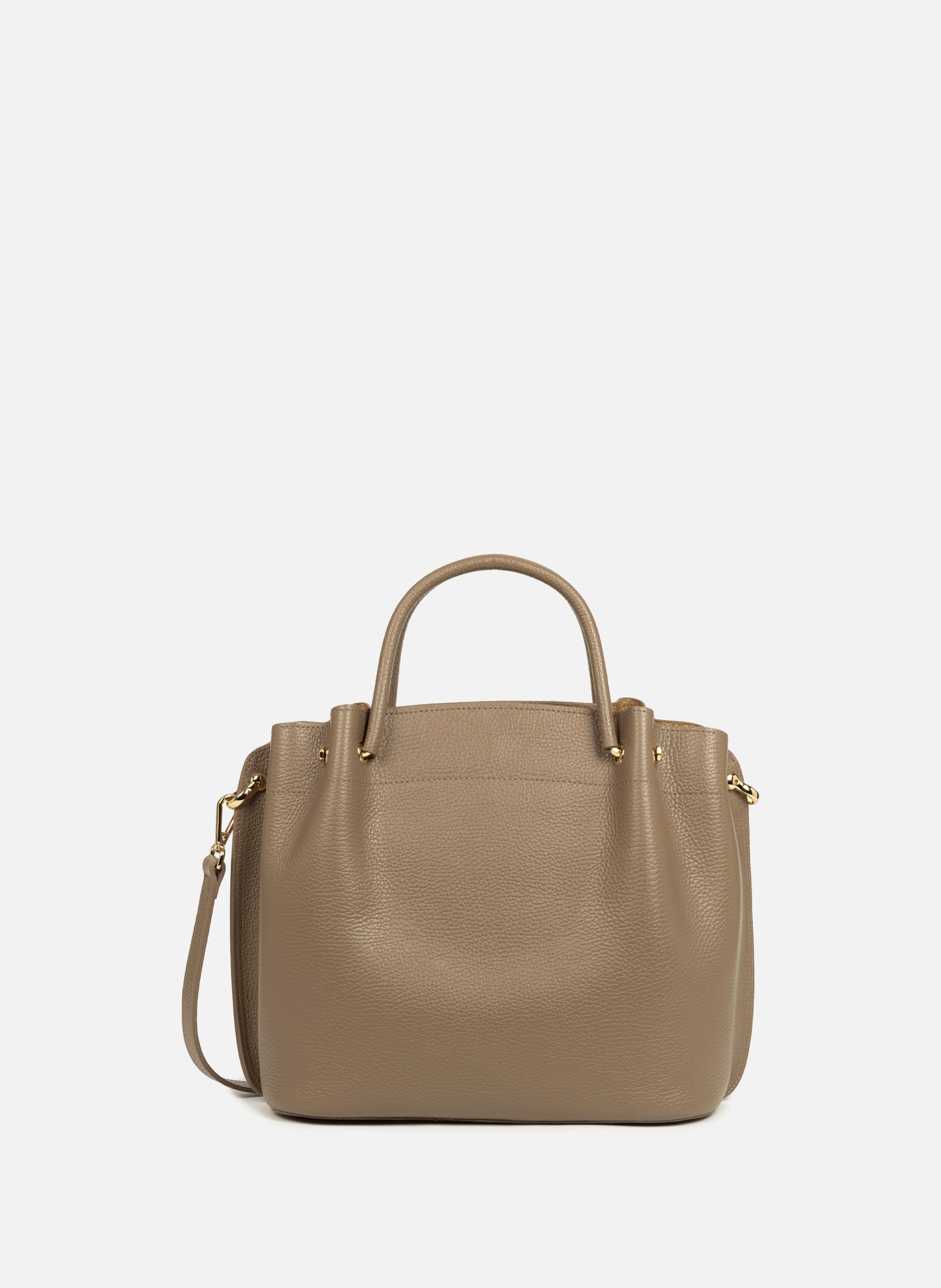 Grand sac à main - foulonné double louisa LANCASTER Marron