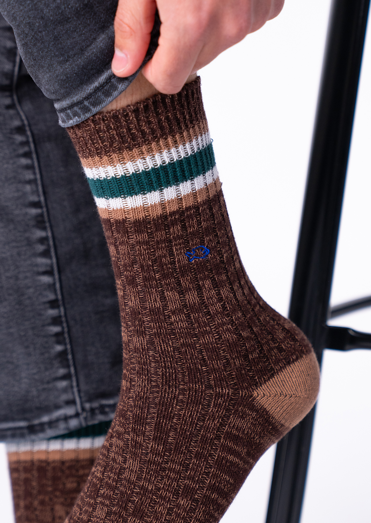 Chaussettes en coton épais club BILLYBELT Marron