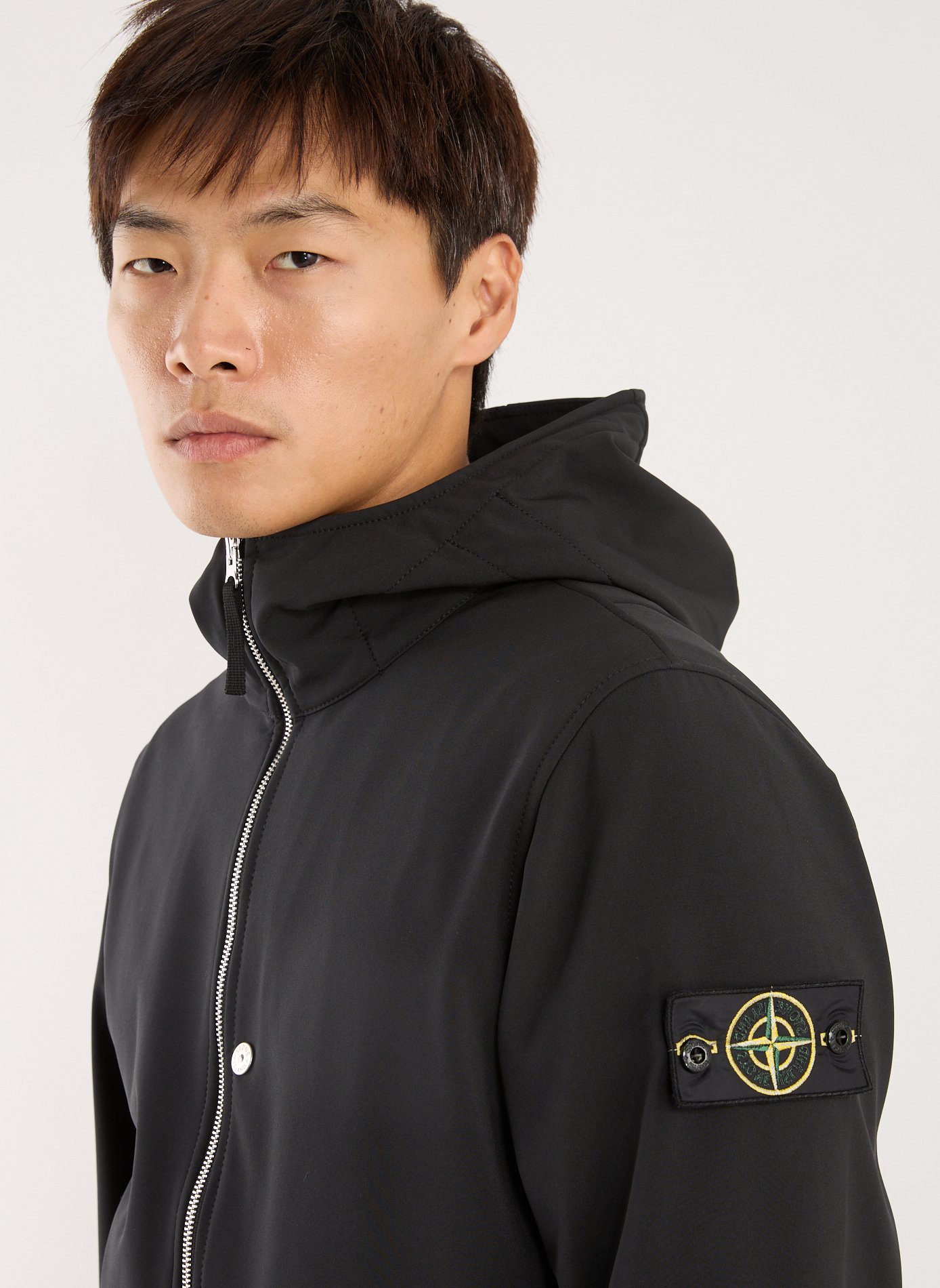 Blouson à capuche STONE ISLAND Noir