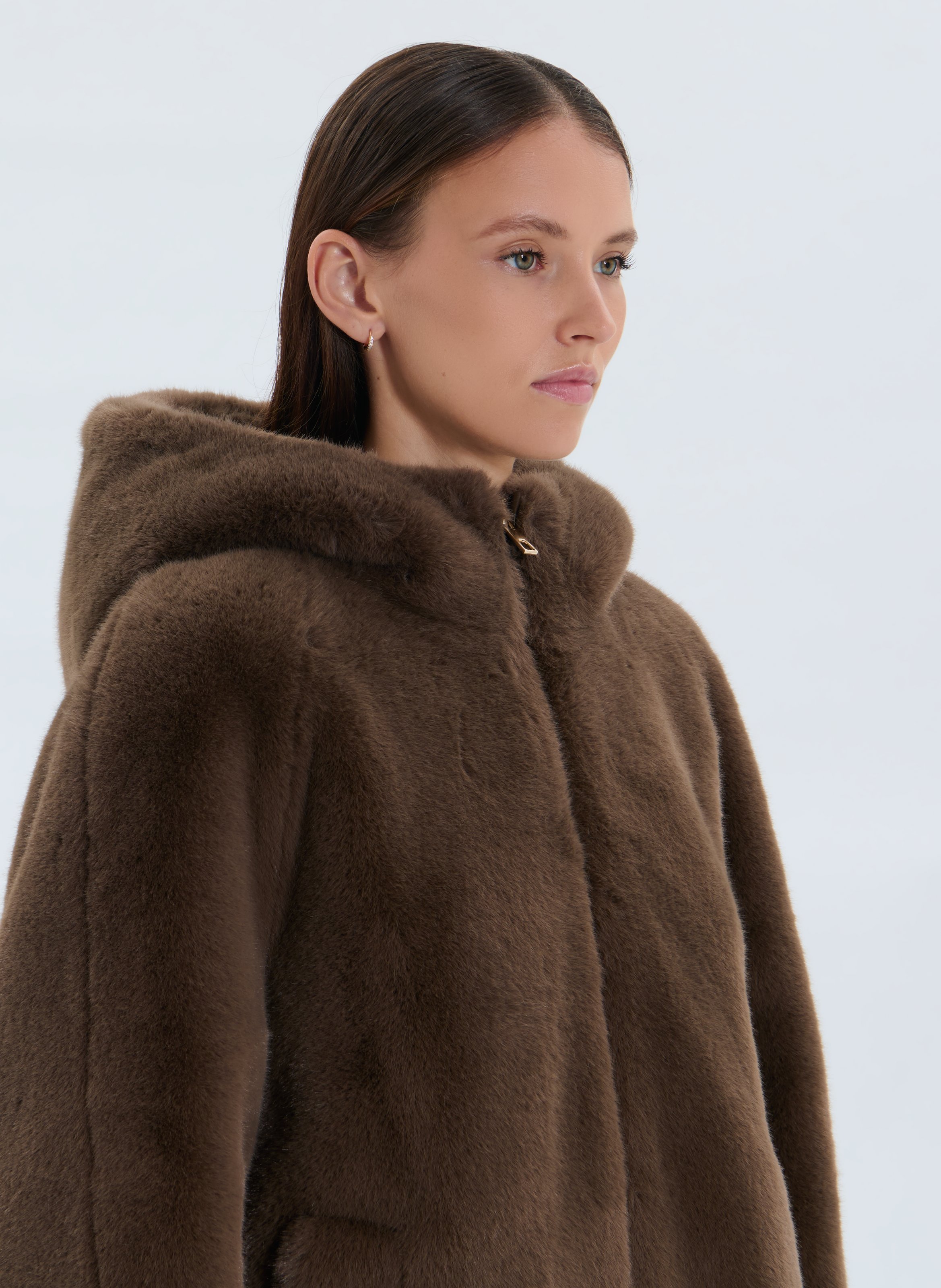 Manteau droit mae ZAPA Marron